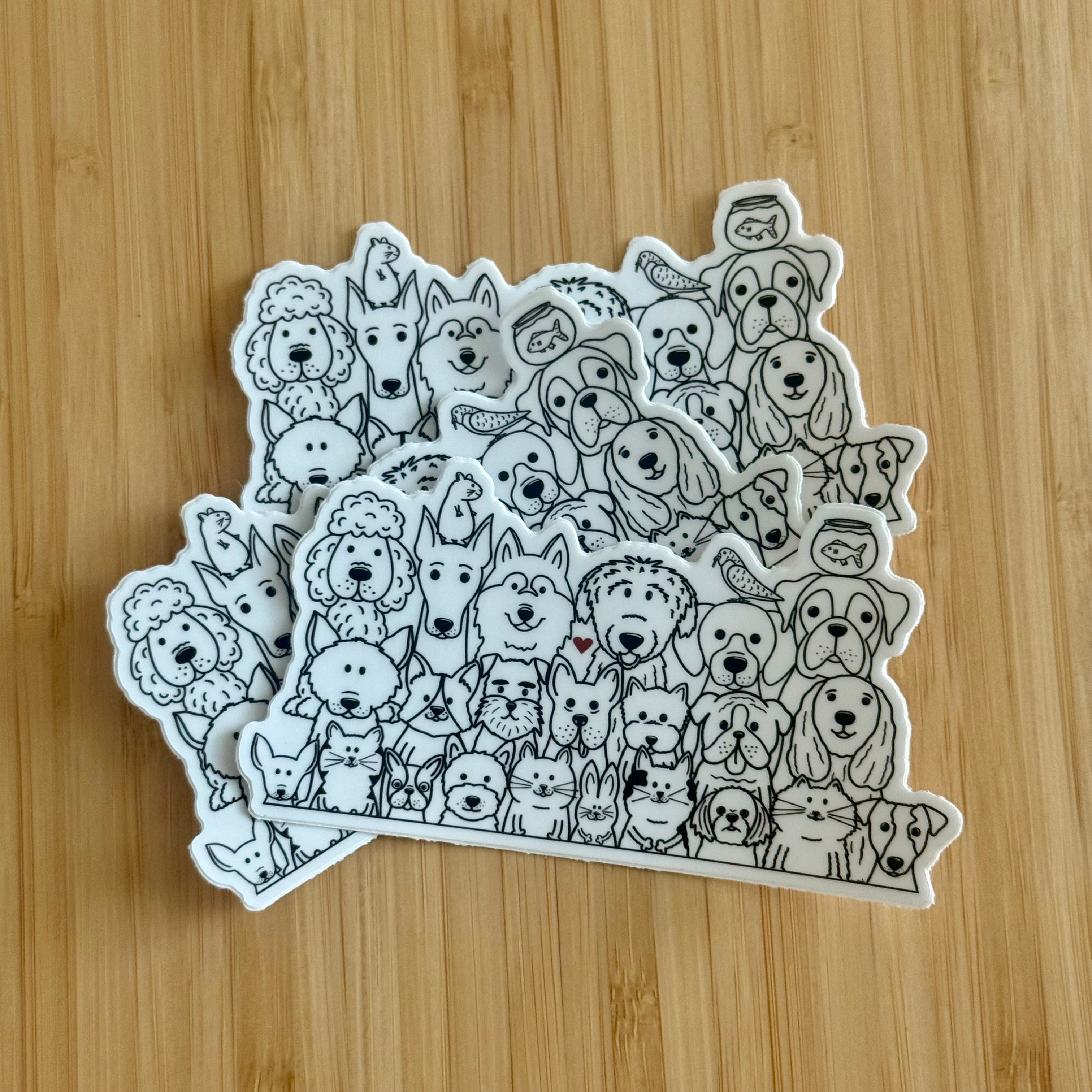 Cats & Dogs Group Sticker