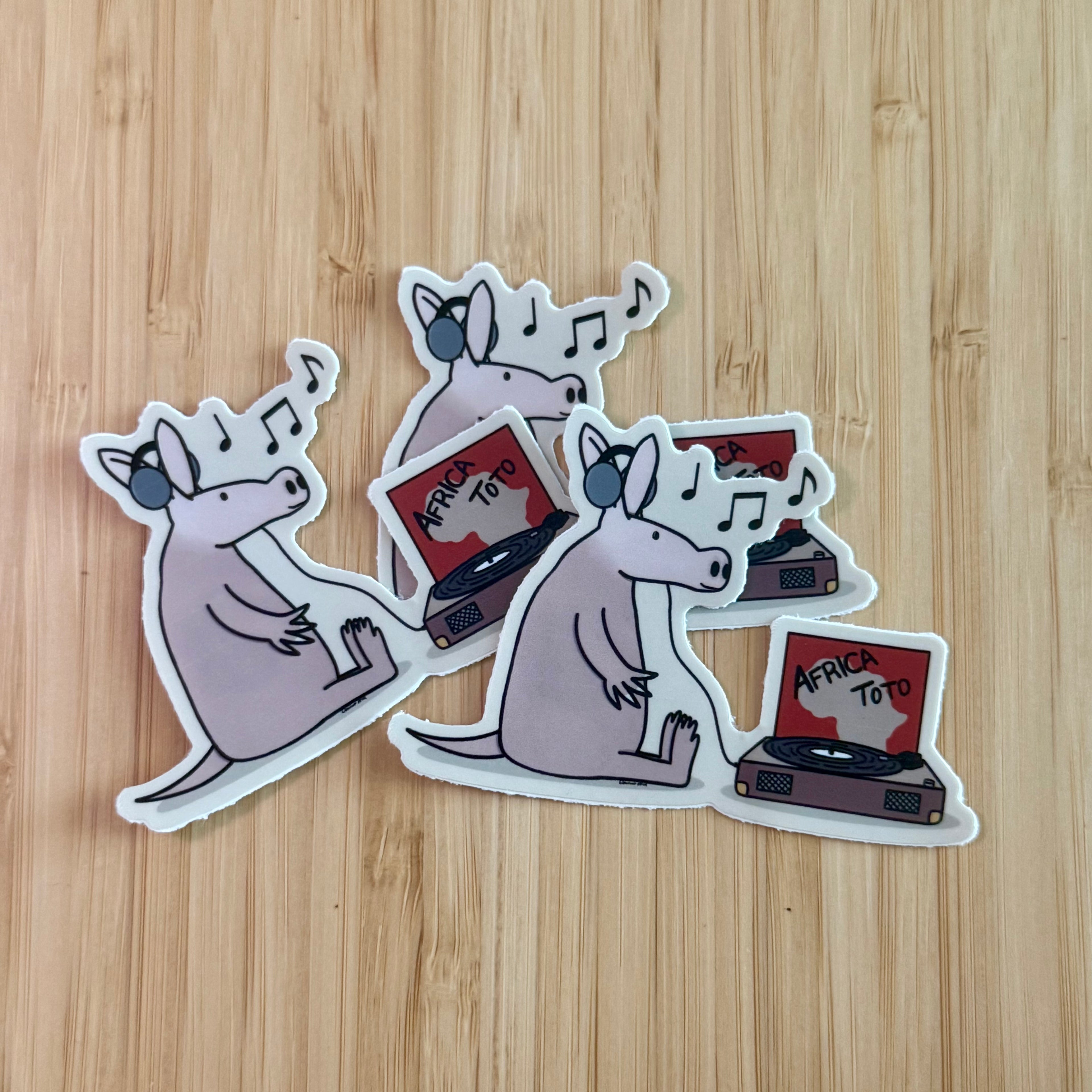 Aardvark Vinyl Record Sticker