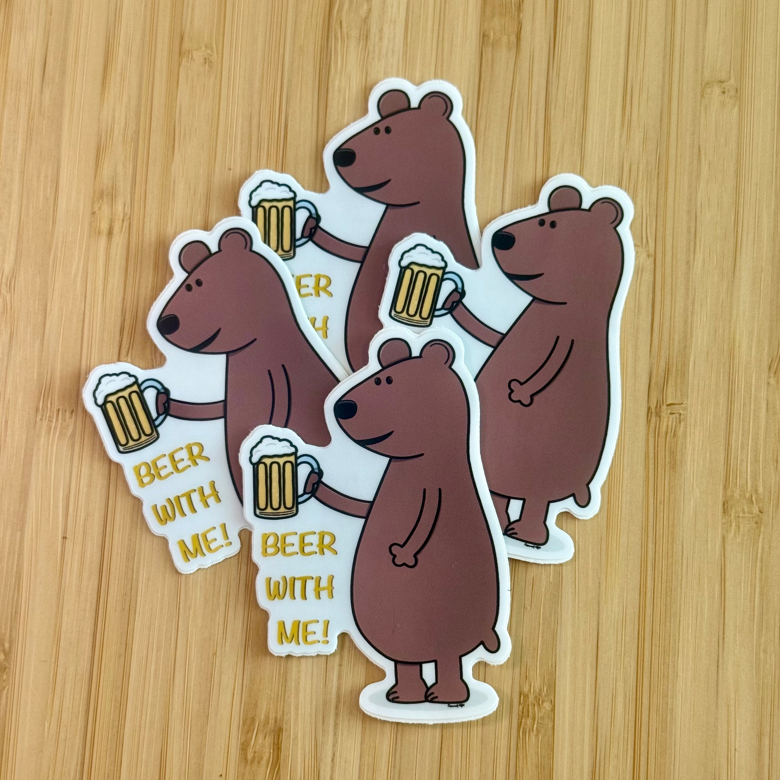 Beer Bear Sticker