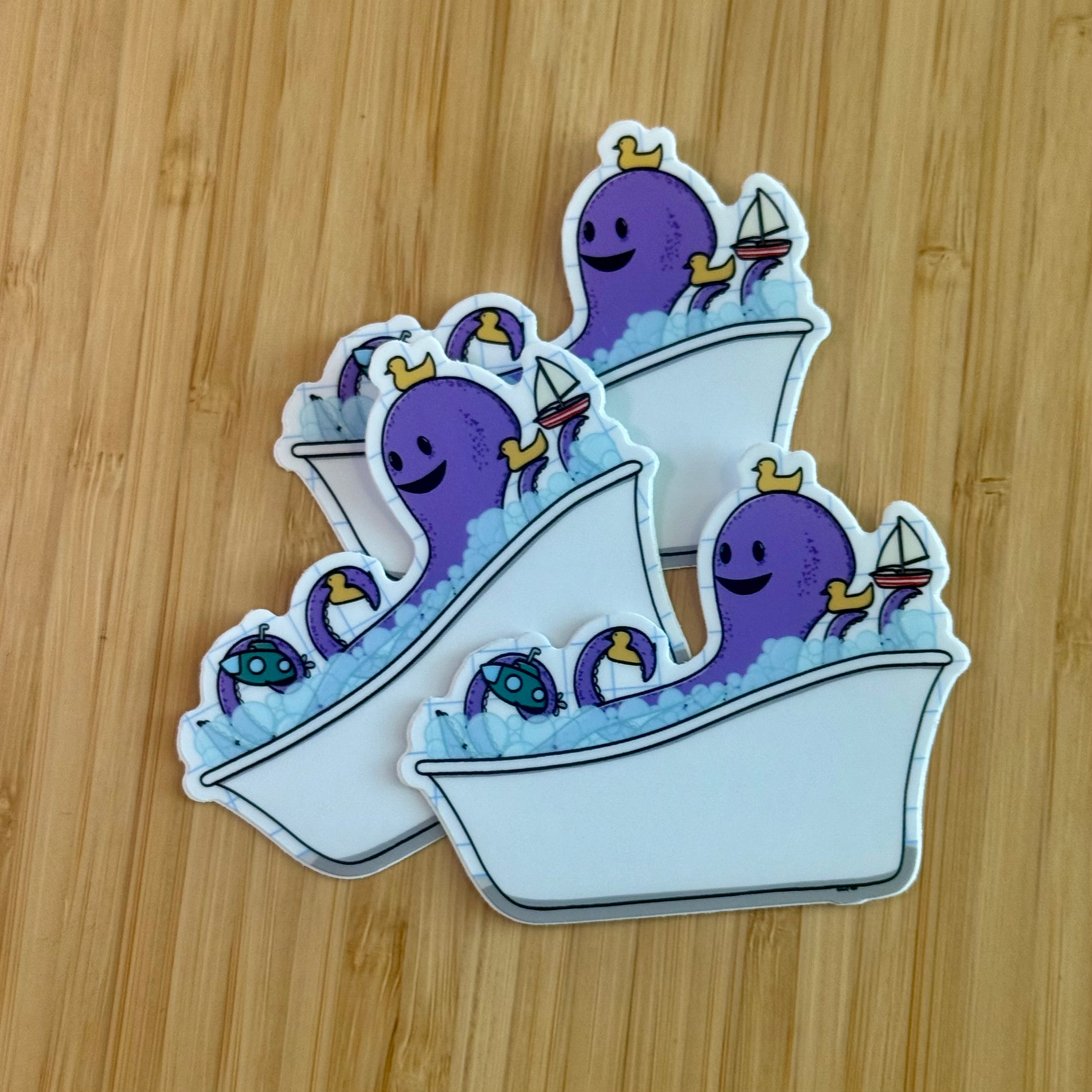 Bath time Octopus Sticker