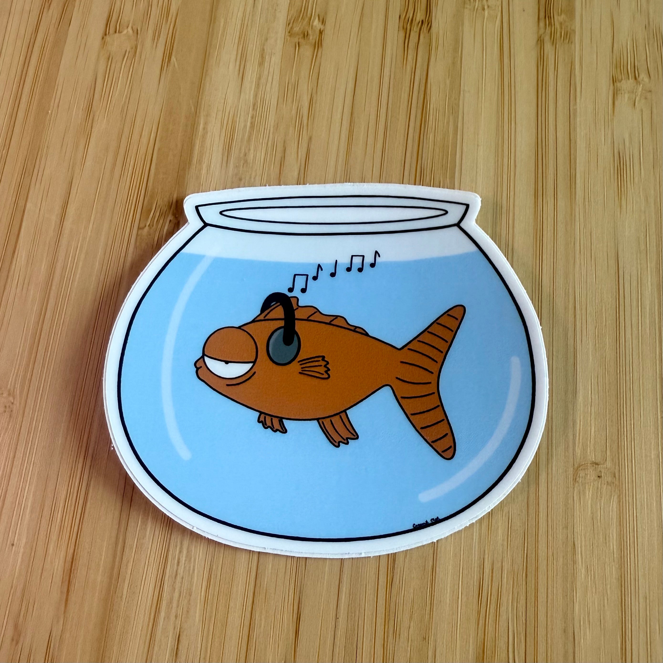 Gary Goldfish Jammin Sticker