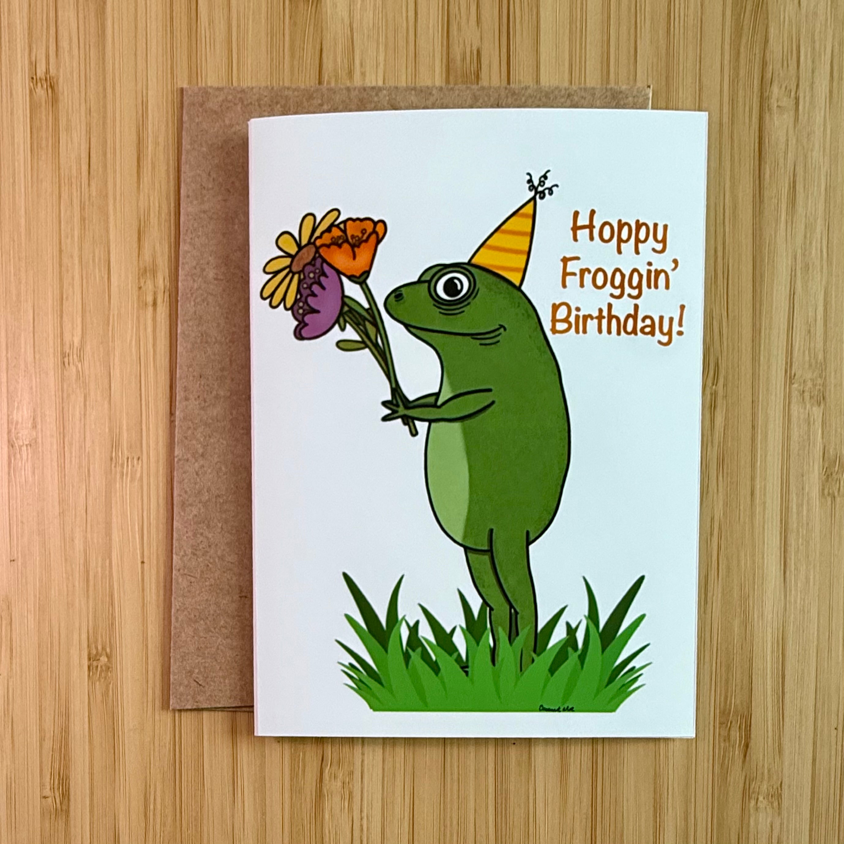 Froggy Birthday card