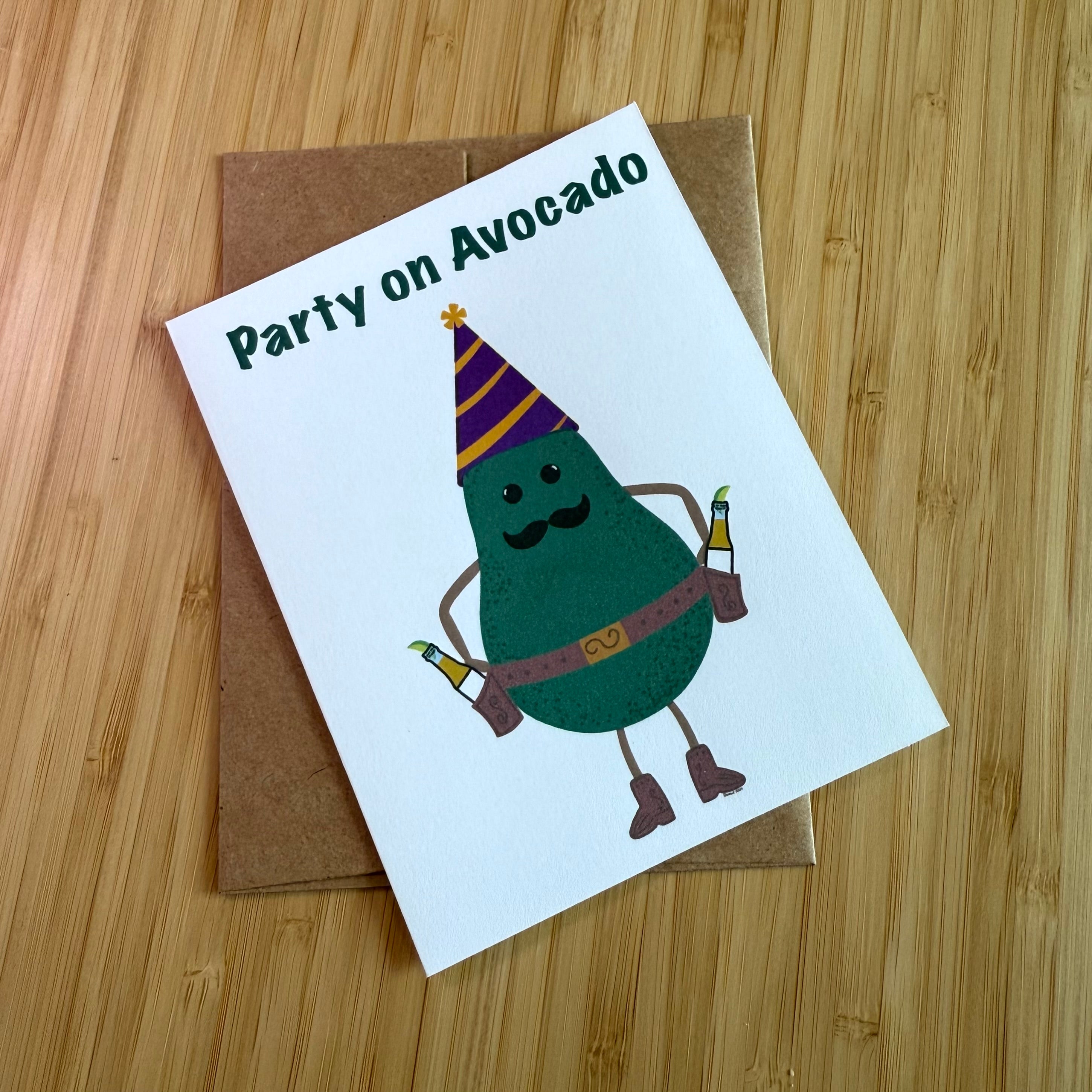 Party Avocado Card