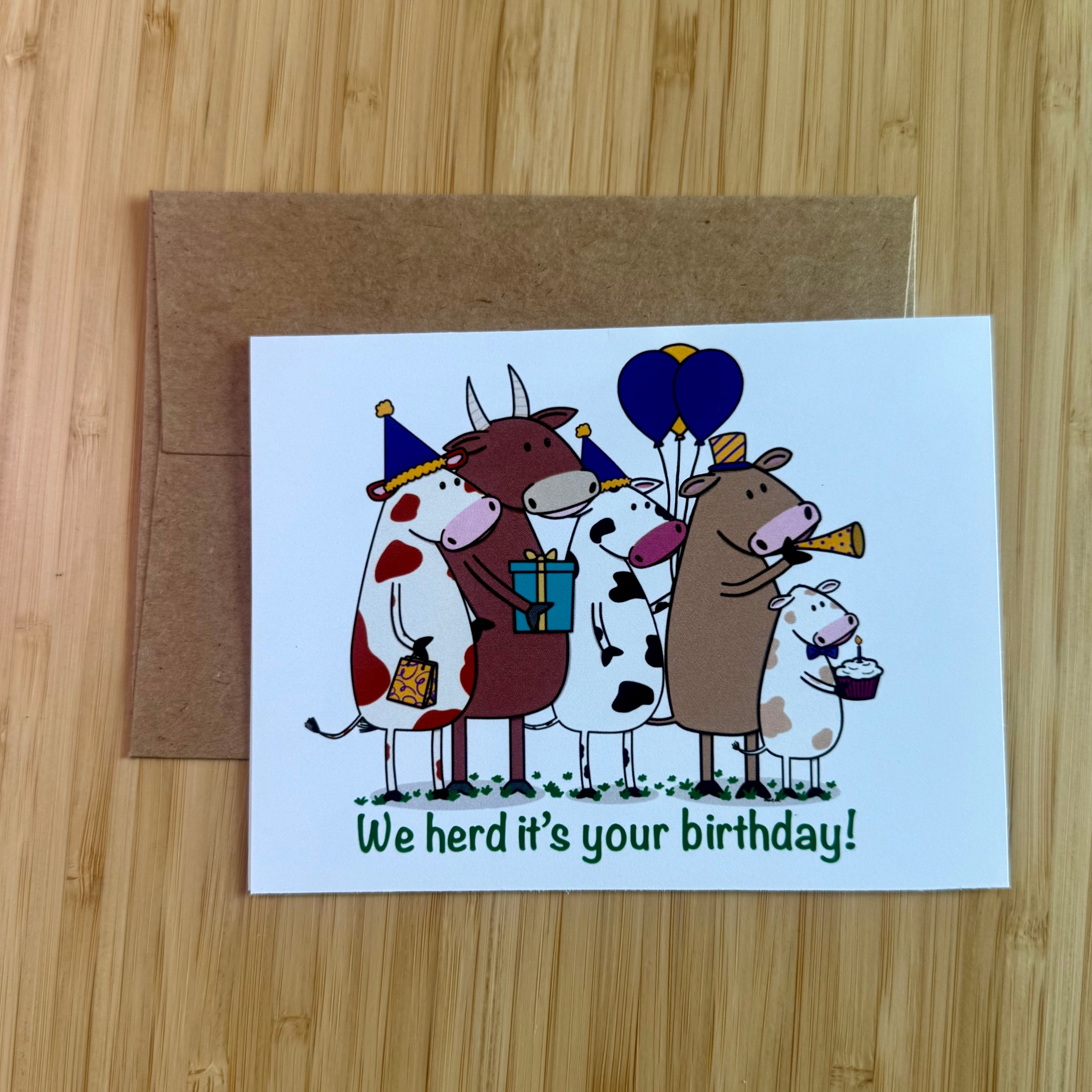 Party Cows Birthday Card