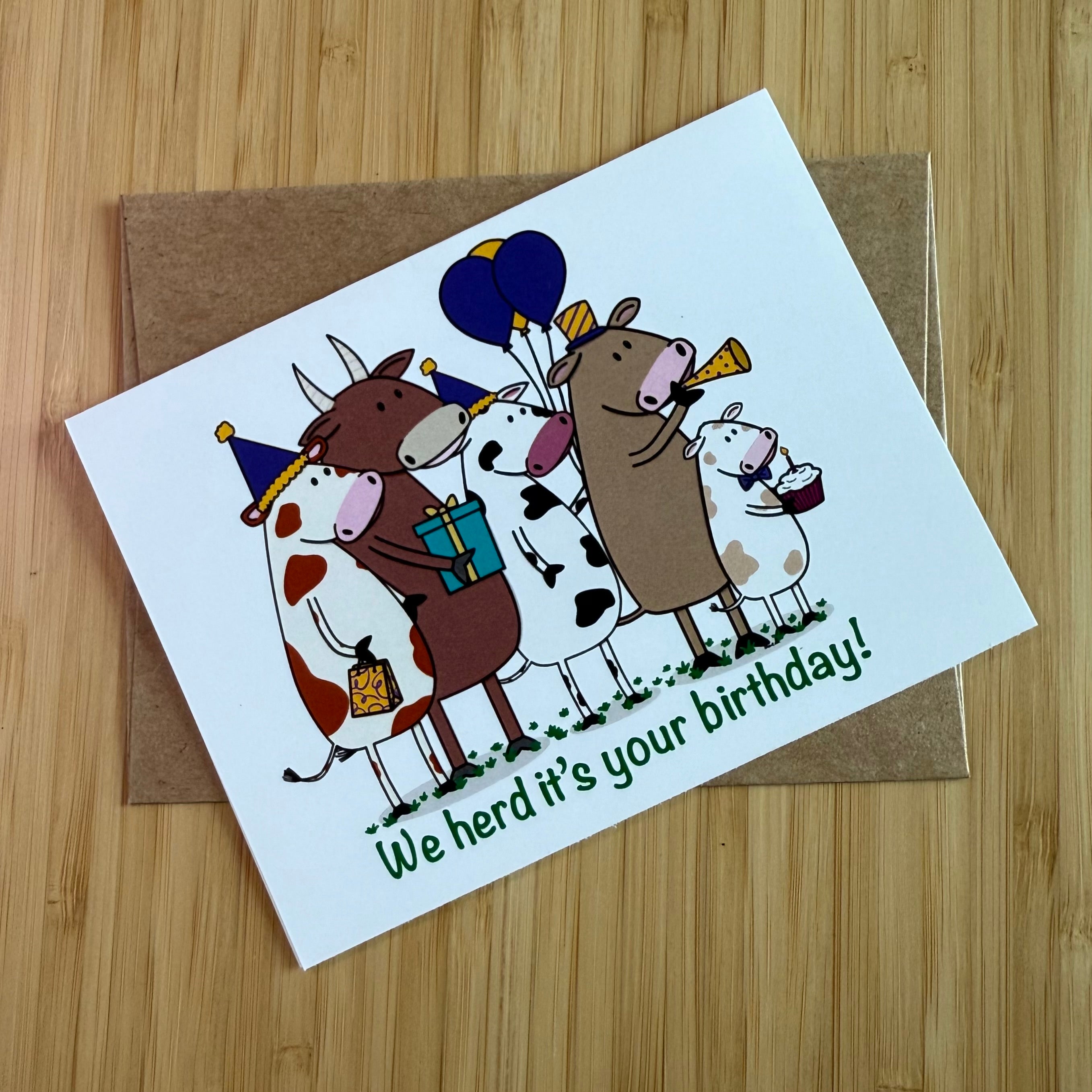 Party Cows Birthday Card