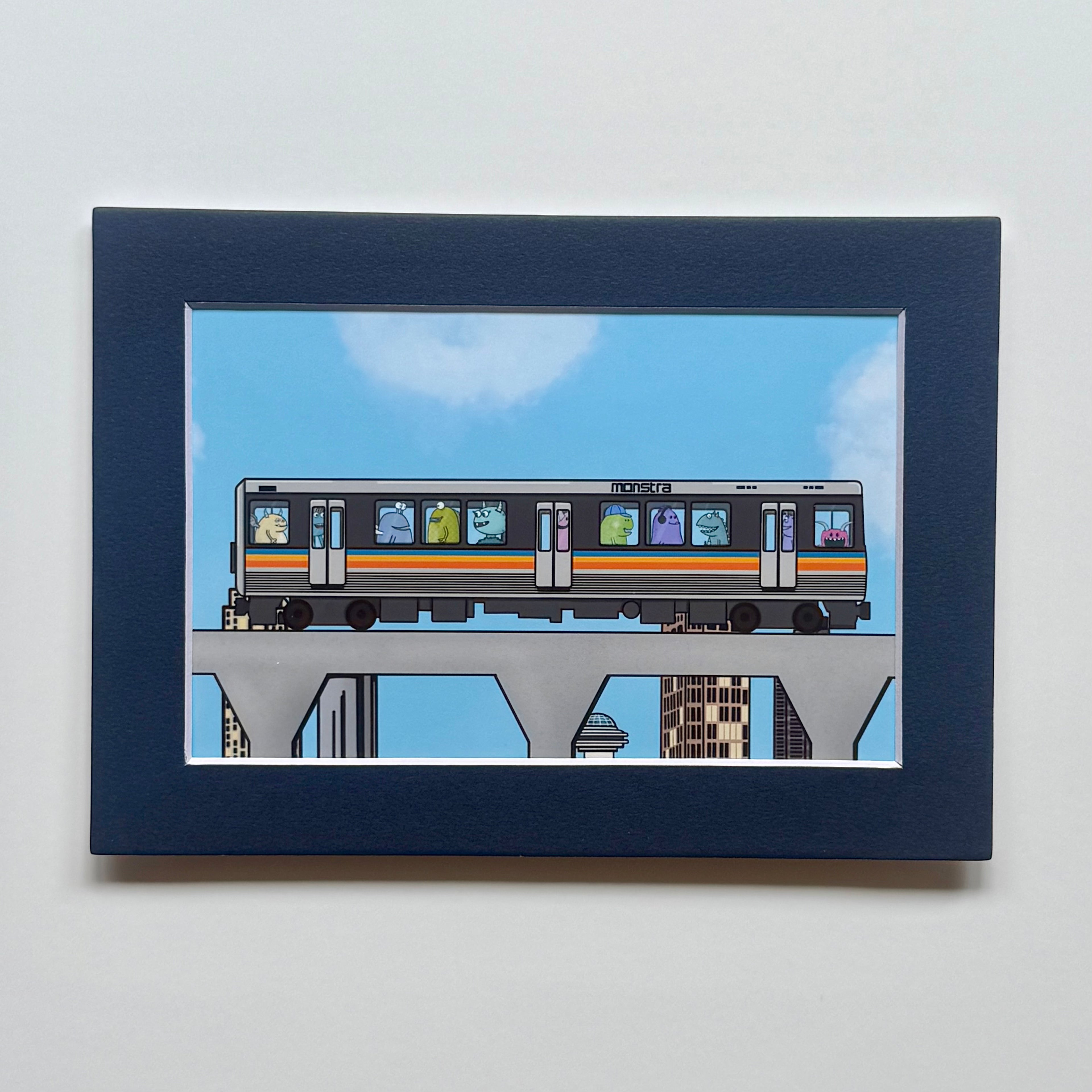 Mini Matted Monster Marta Print