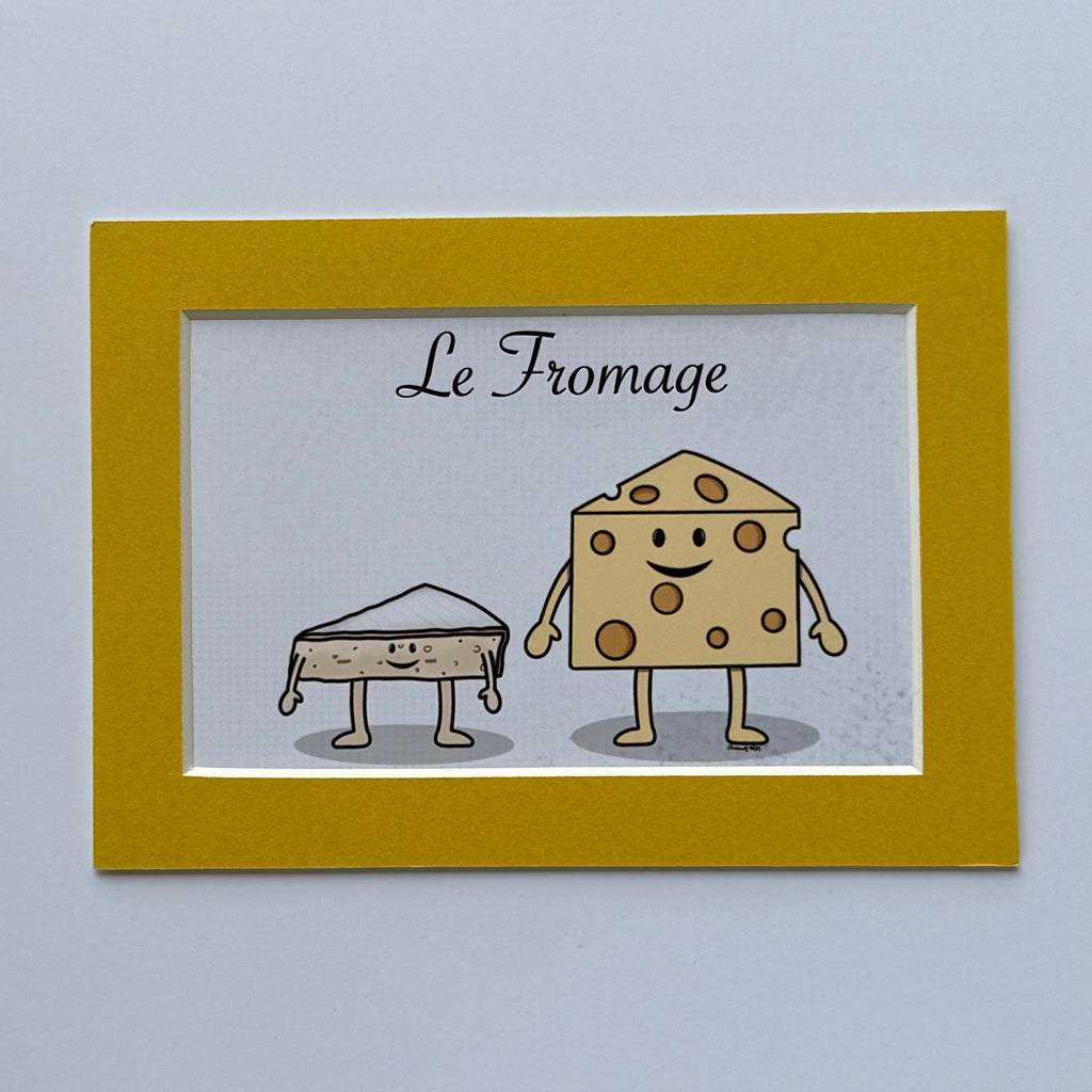 Mini Matted French Cheese Print