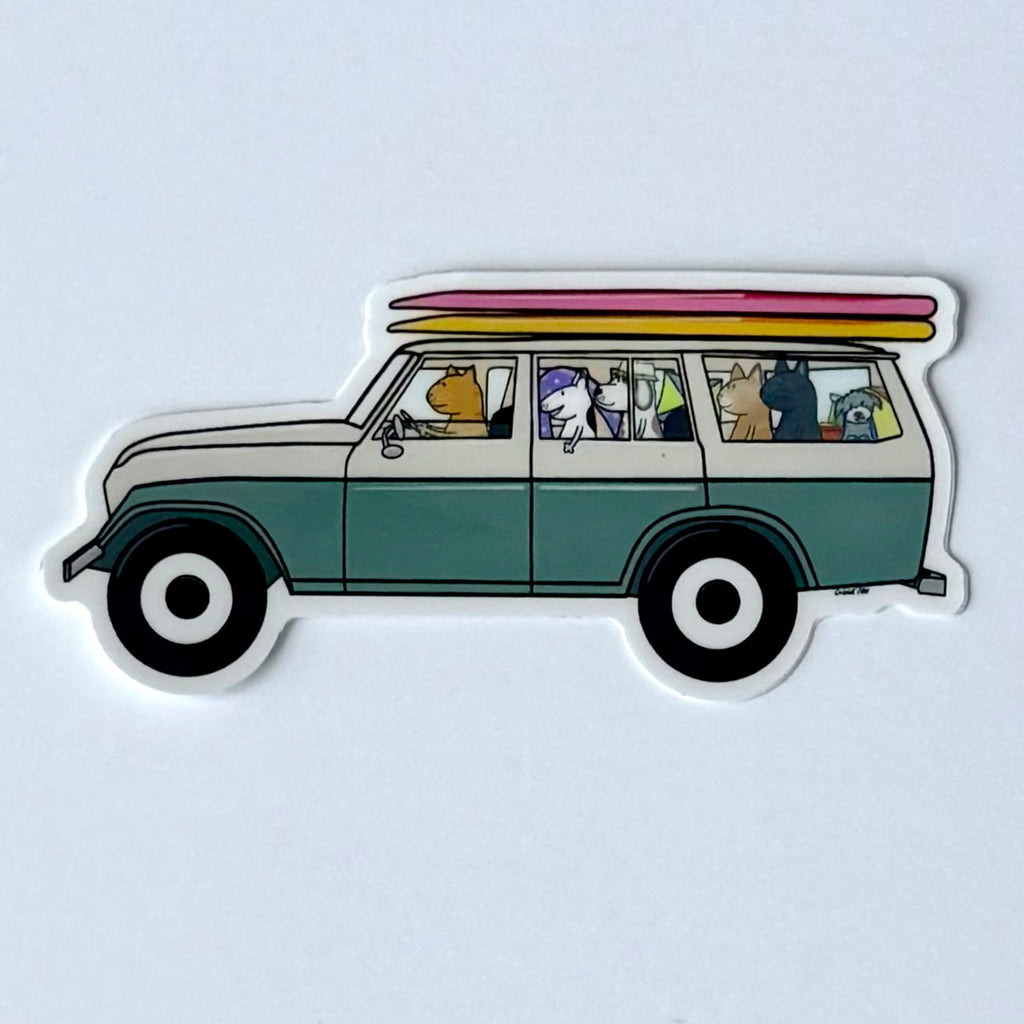 Beach Car Gang Sticker