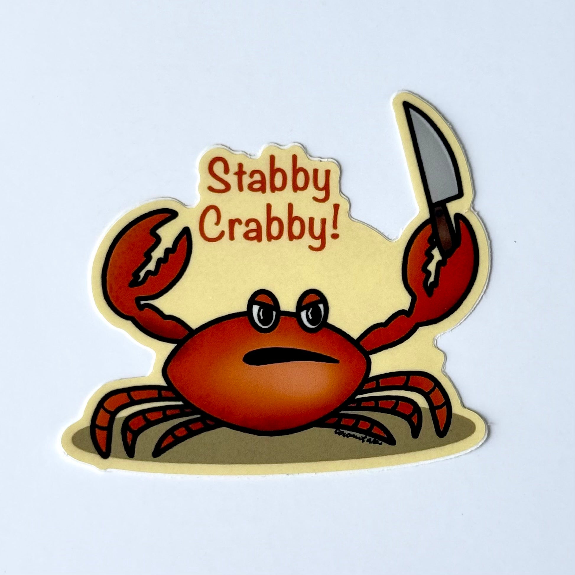 Stabby crabby sticker