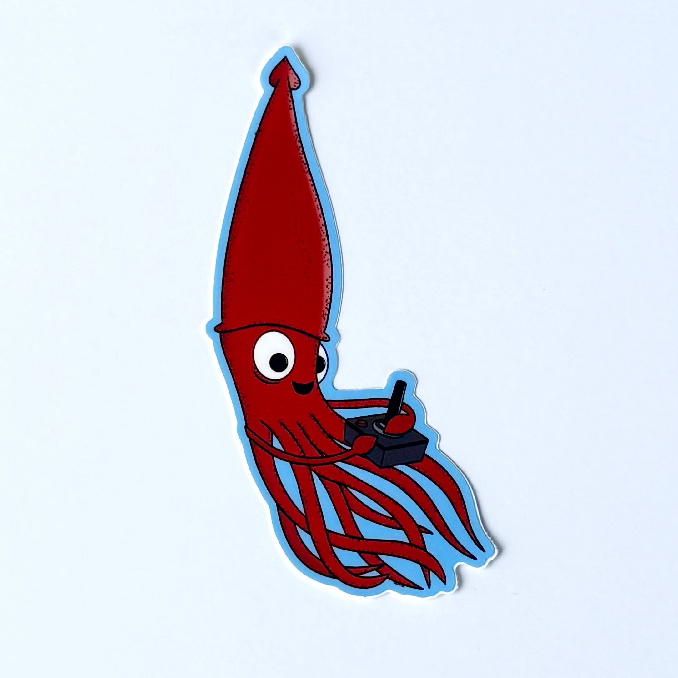 Squid with joy stick sticker