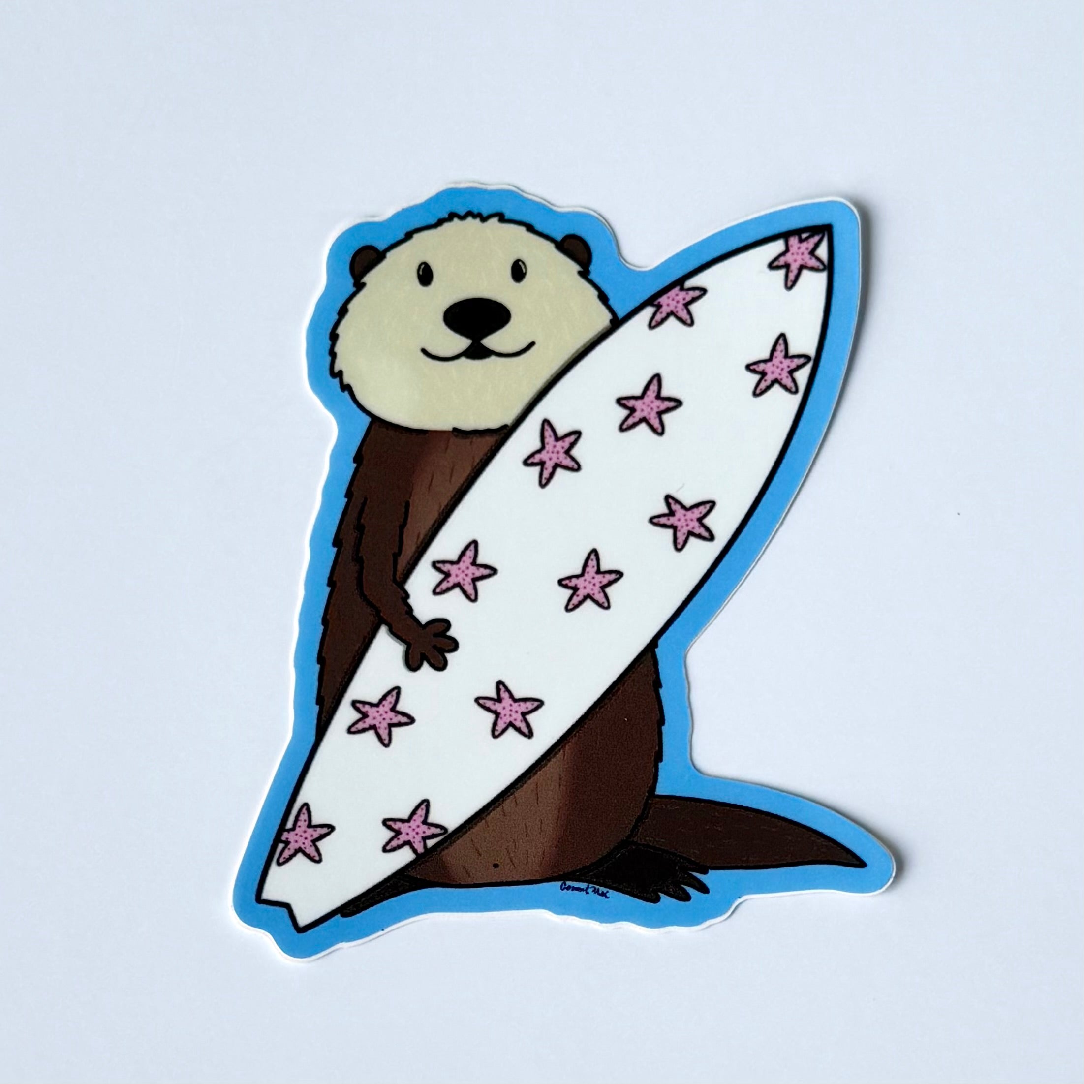 Surfing Otter sticker