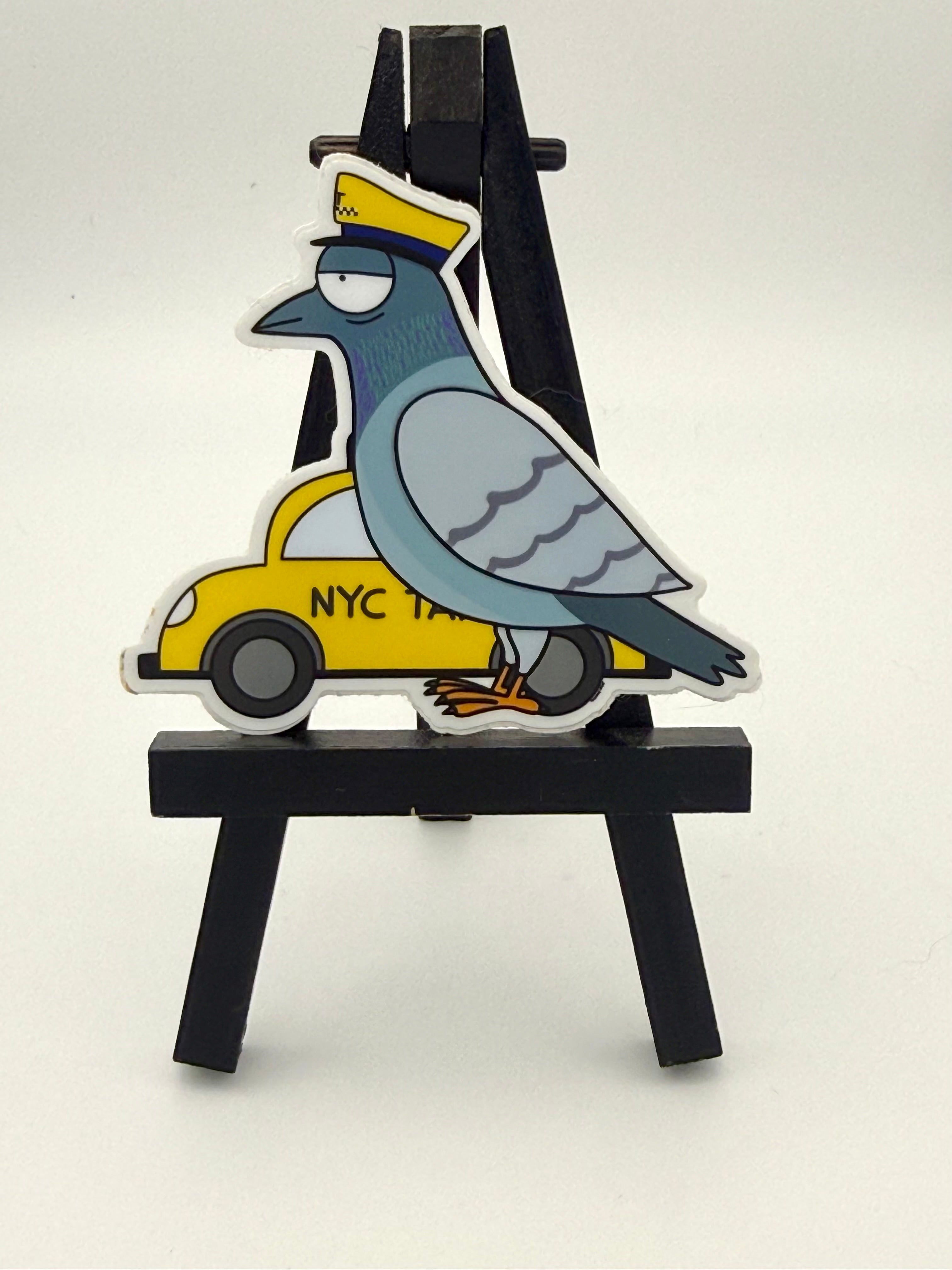 Larry the Taxi Pigeon Sticker