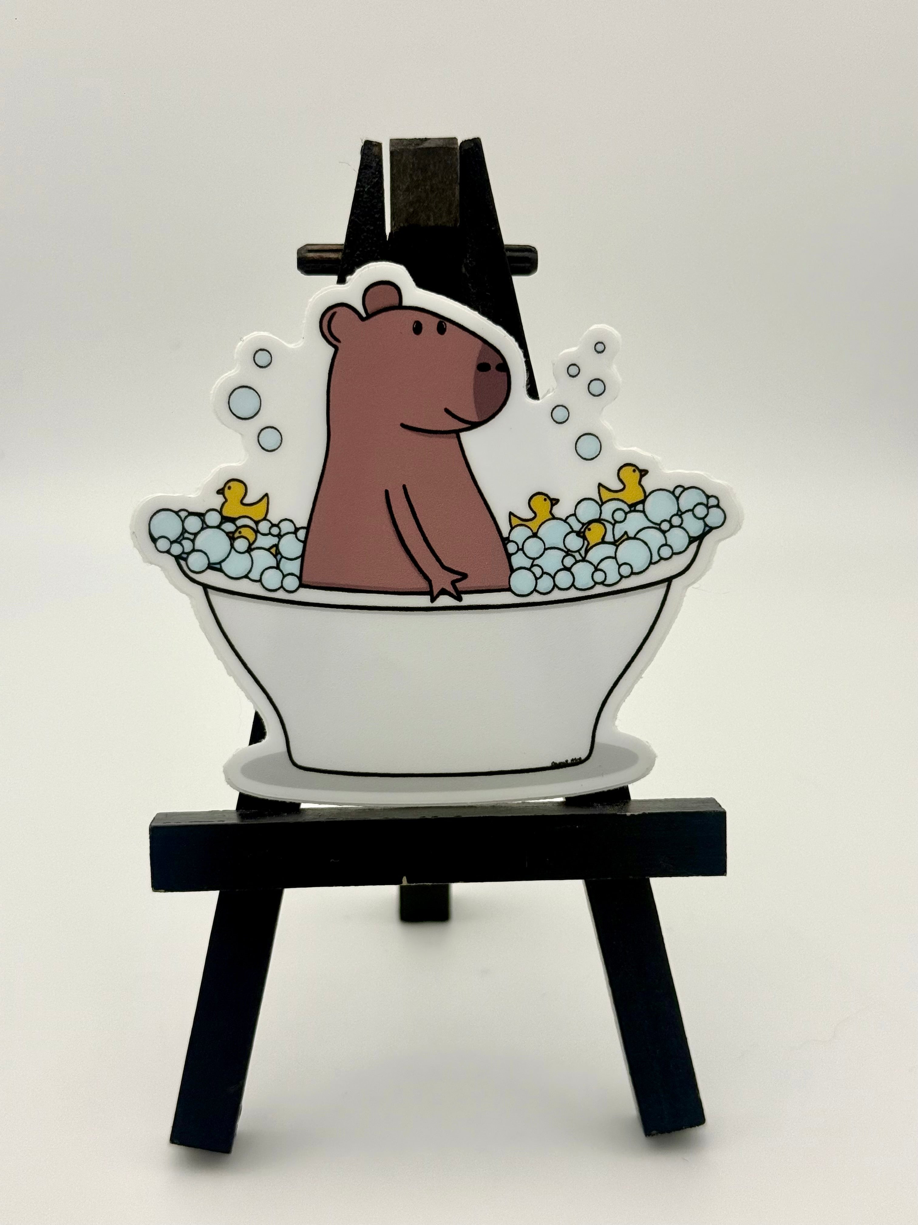 Bathtub Capybara Sticker