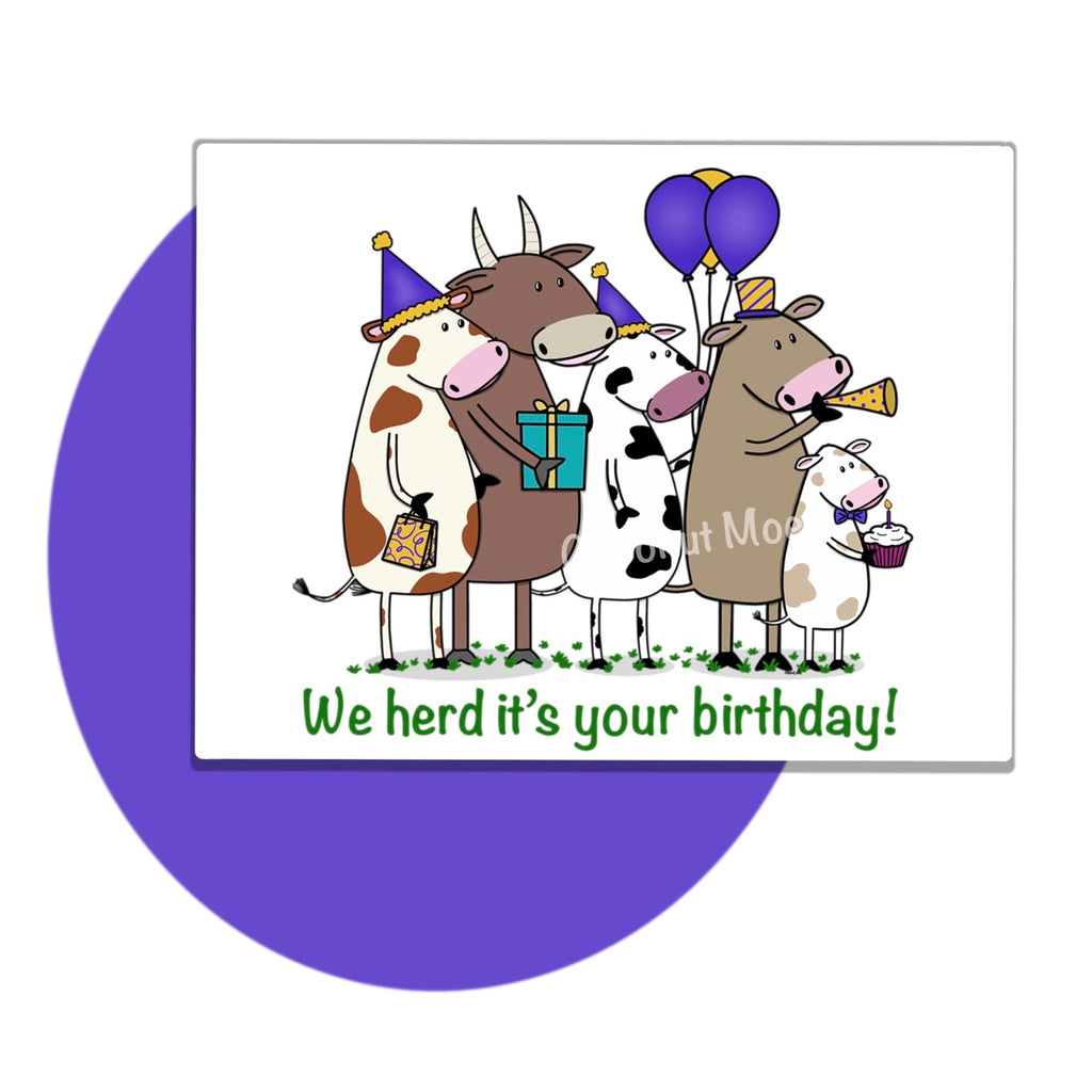 Party Cows Birthday Card