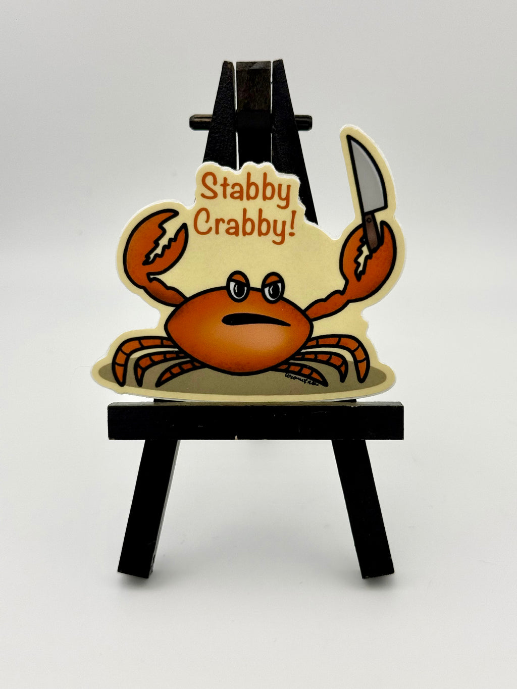 Stabby crabby sticker