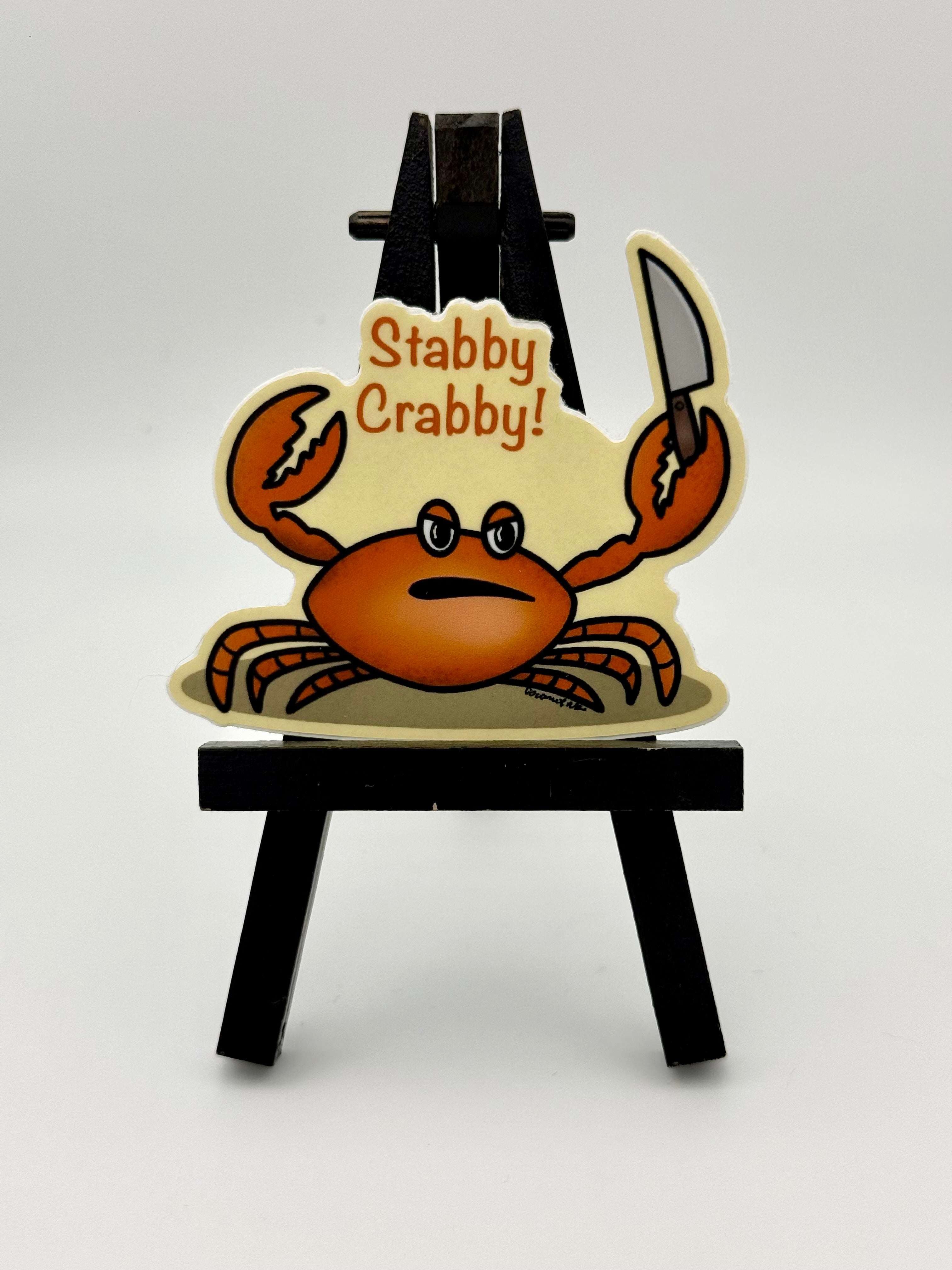 Stabby crabby sticker