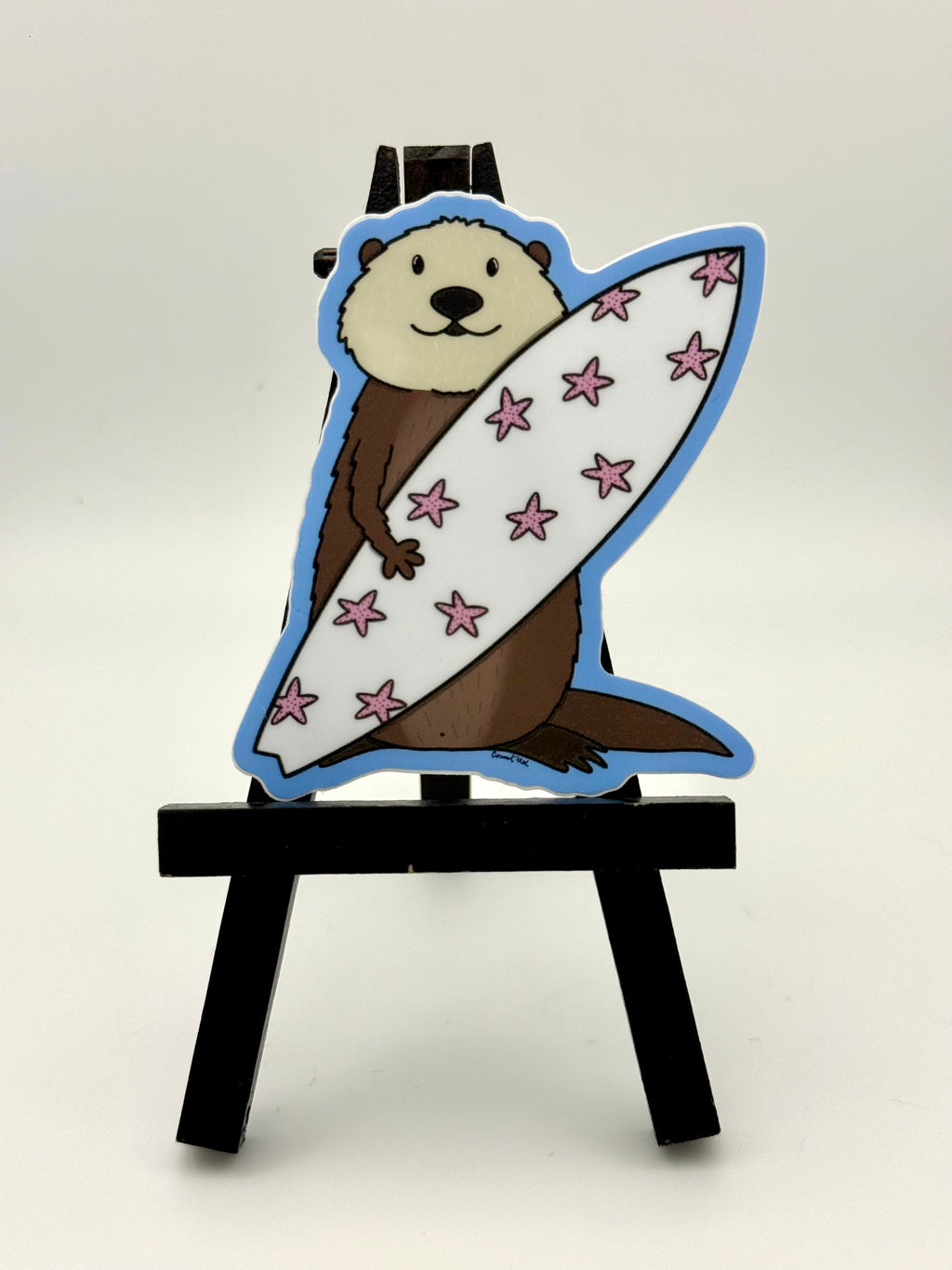 Surfing Otter sticker