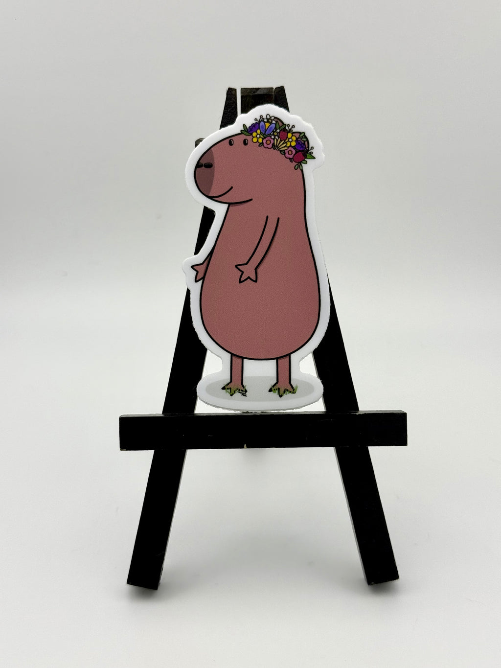 Flower Crown Capybara Sticker