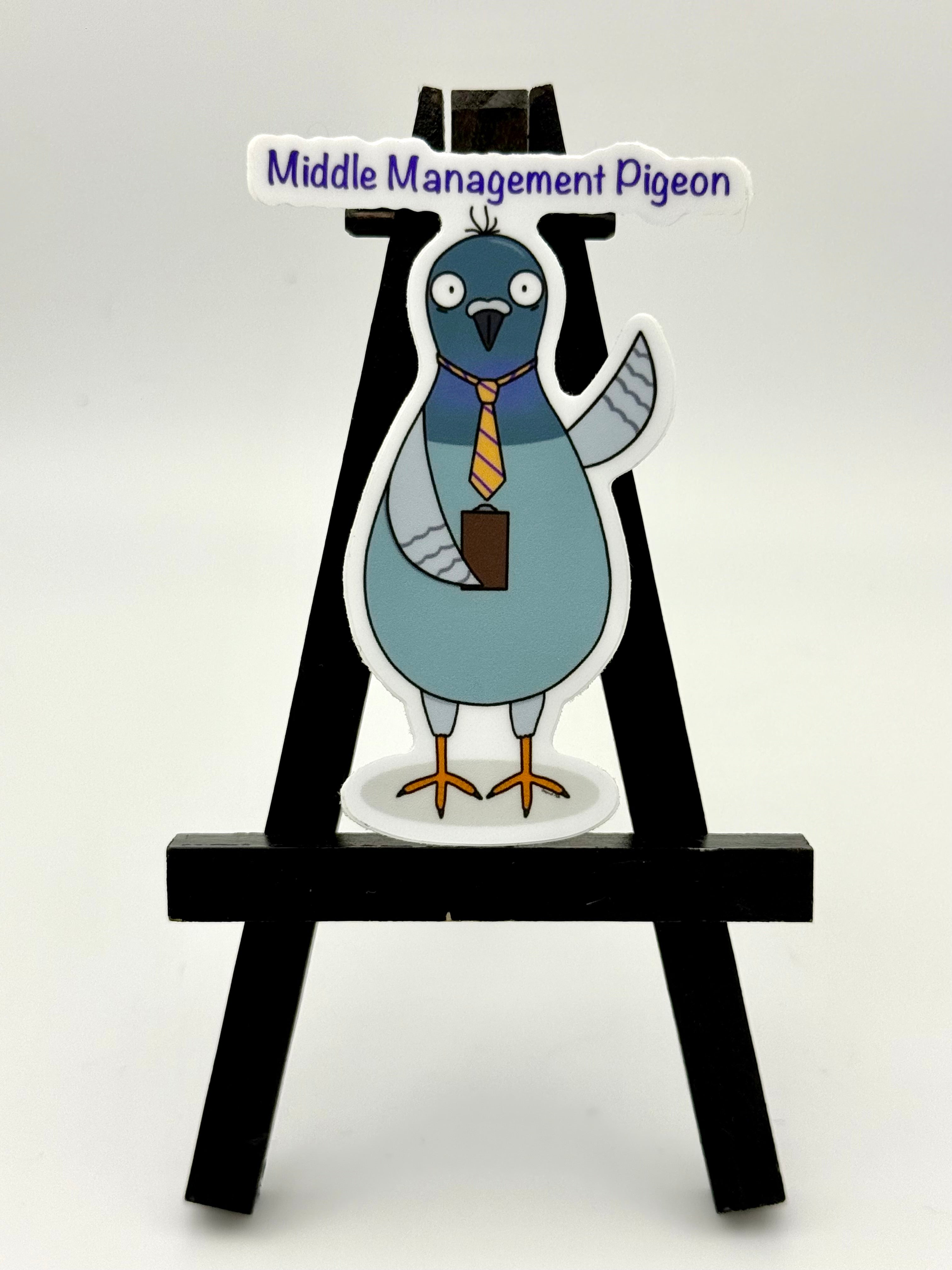 Middle Management Pigeon Sticker