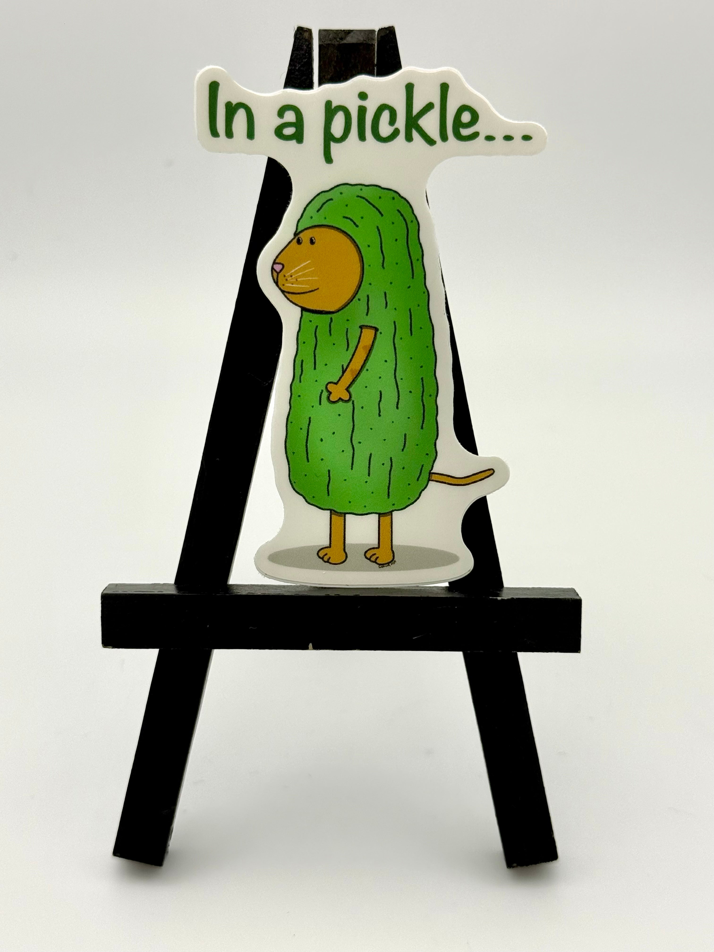 In a pickle cat sticker