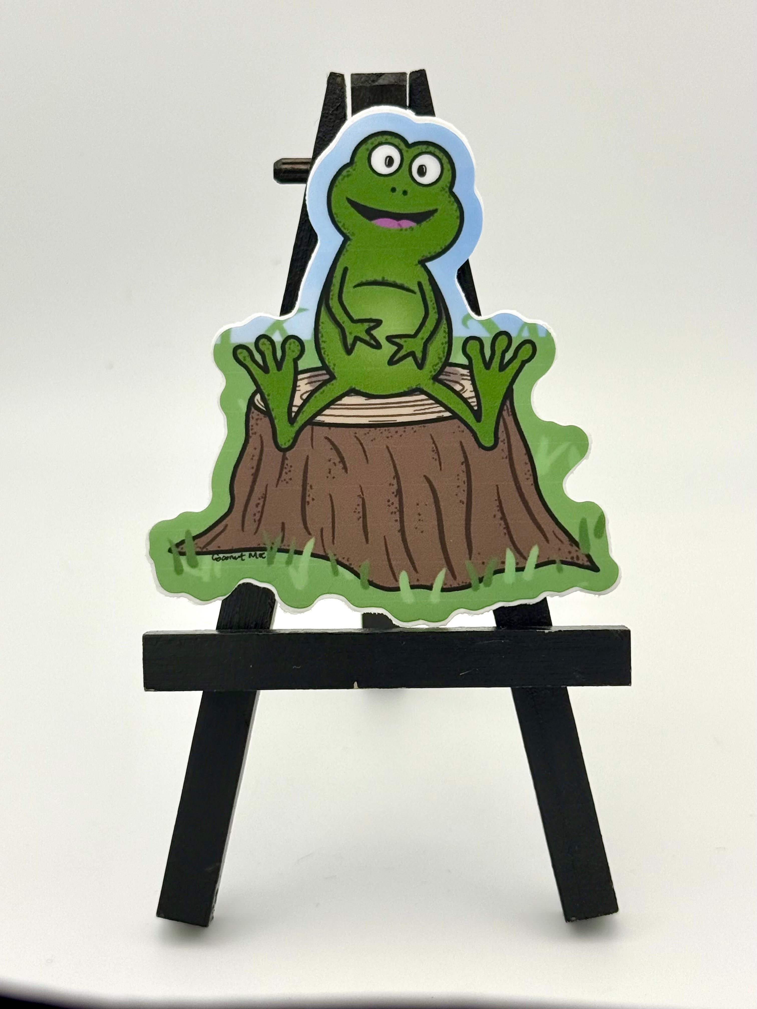 Happy Frog Vinyl Sticker