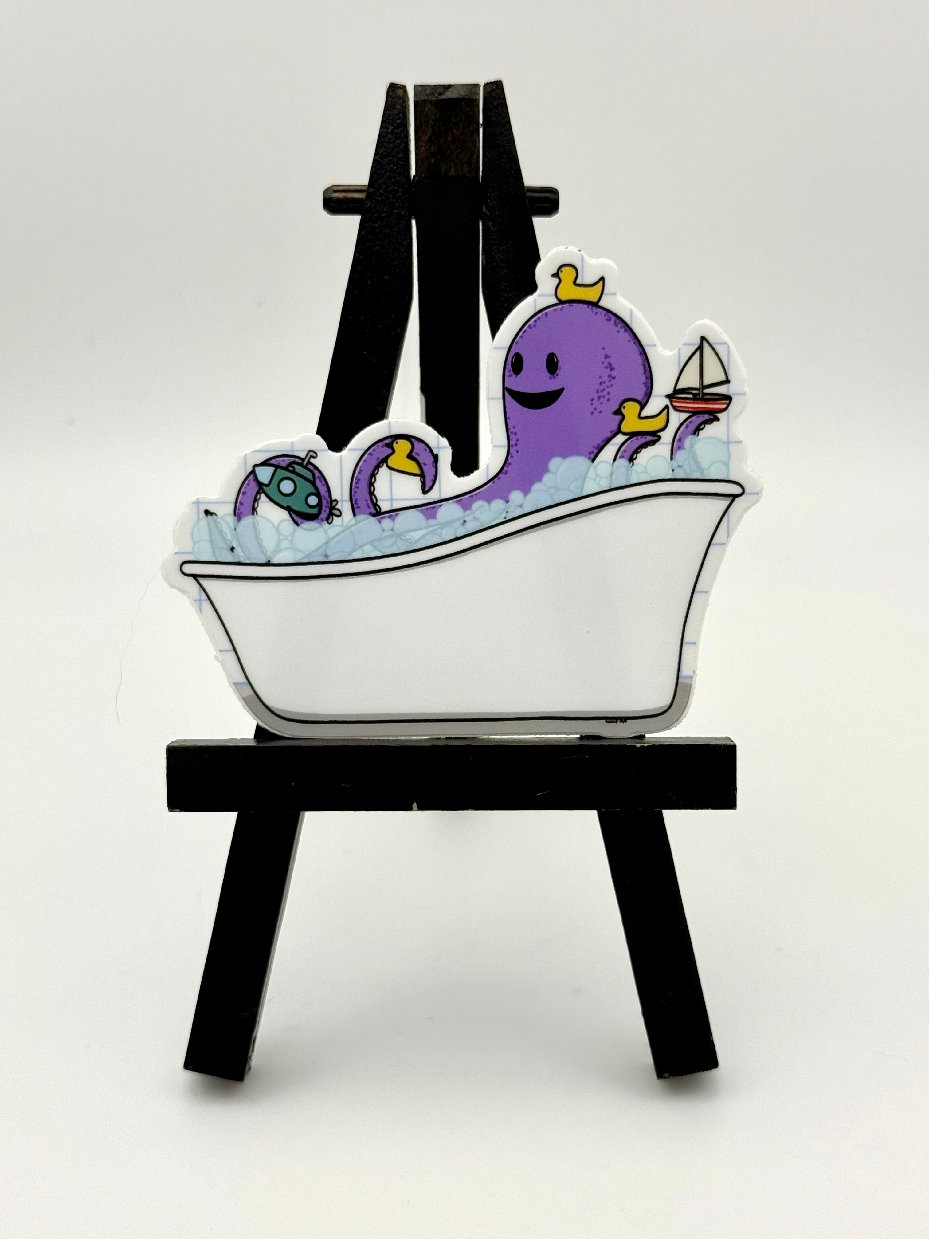 Bath time Octopus Sticker