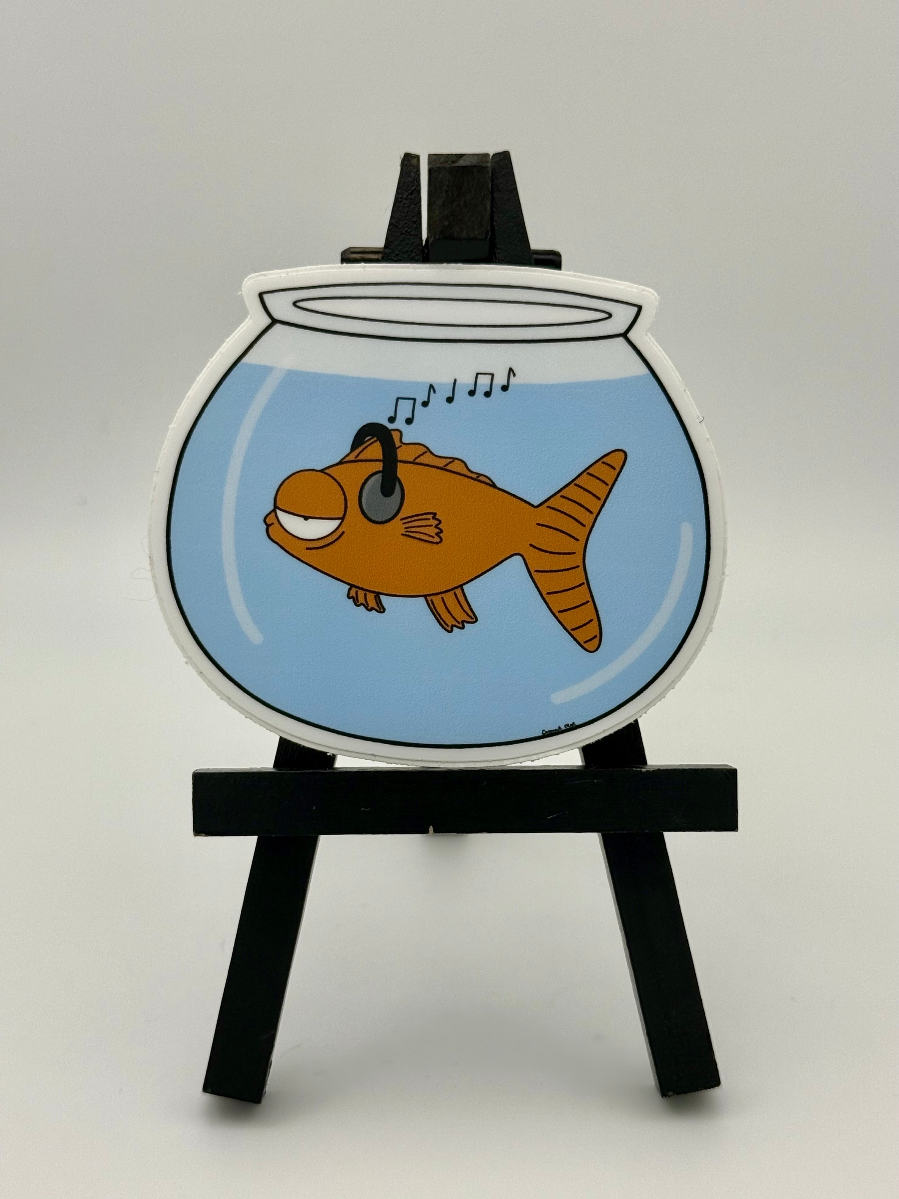 Gary Goldfish Jammin Sticker
