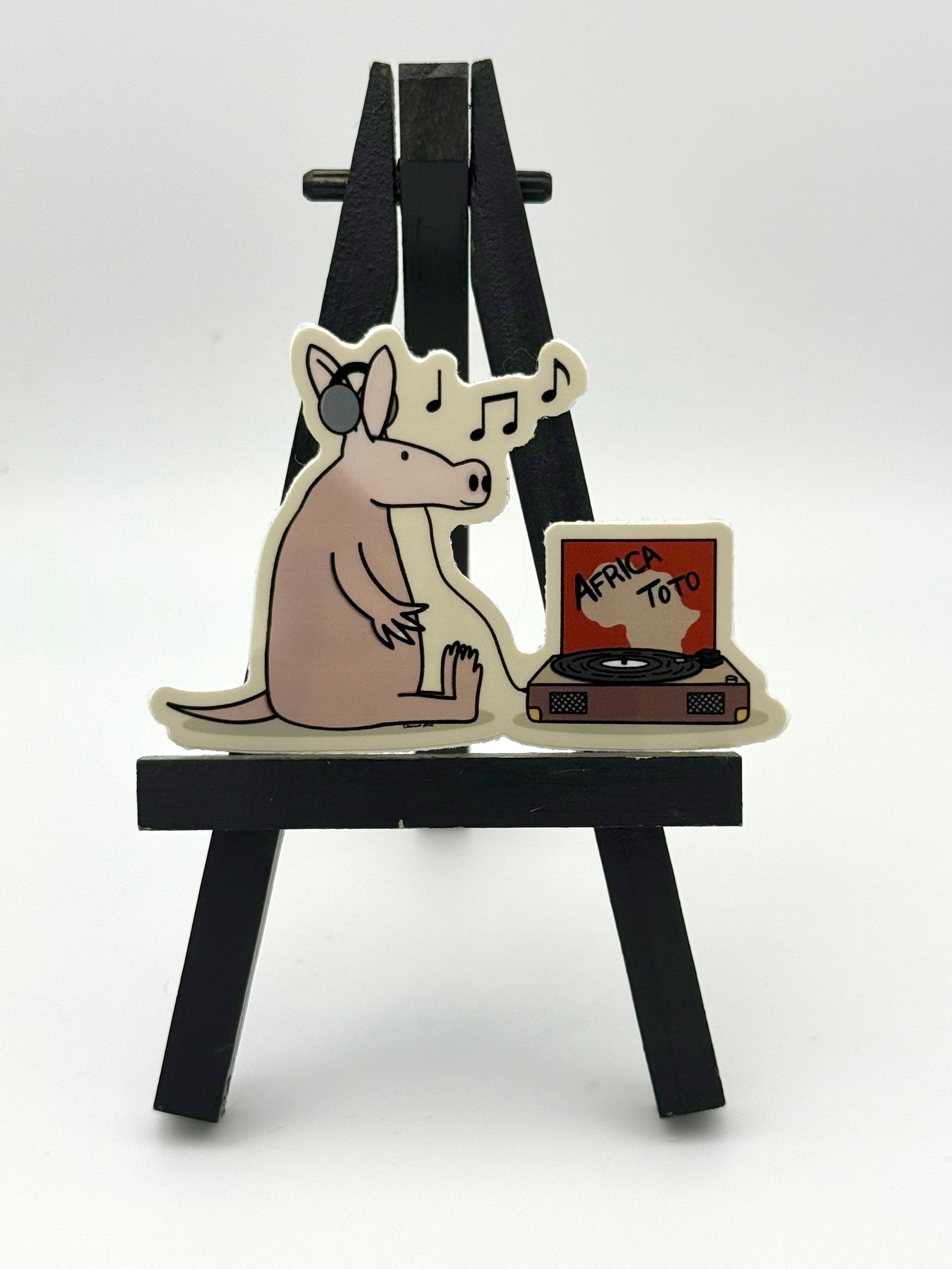 Aardvark Vinyl Record Sticker