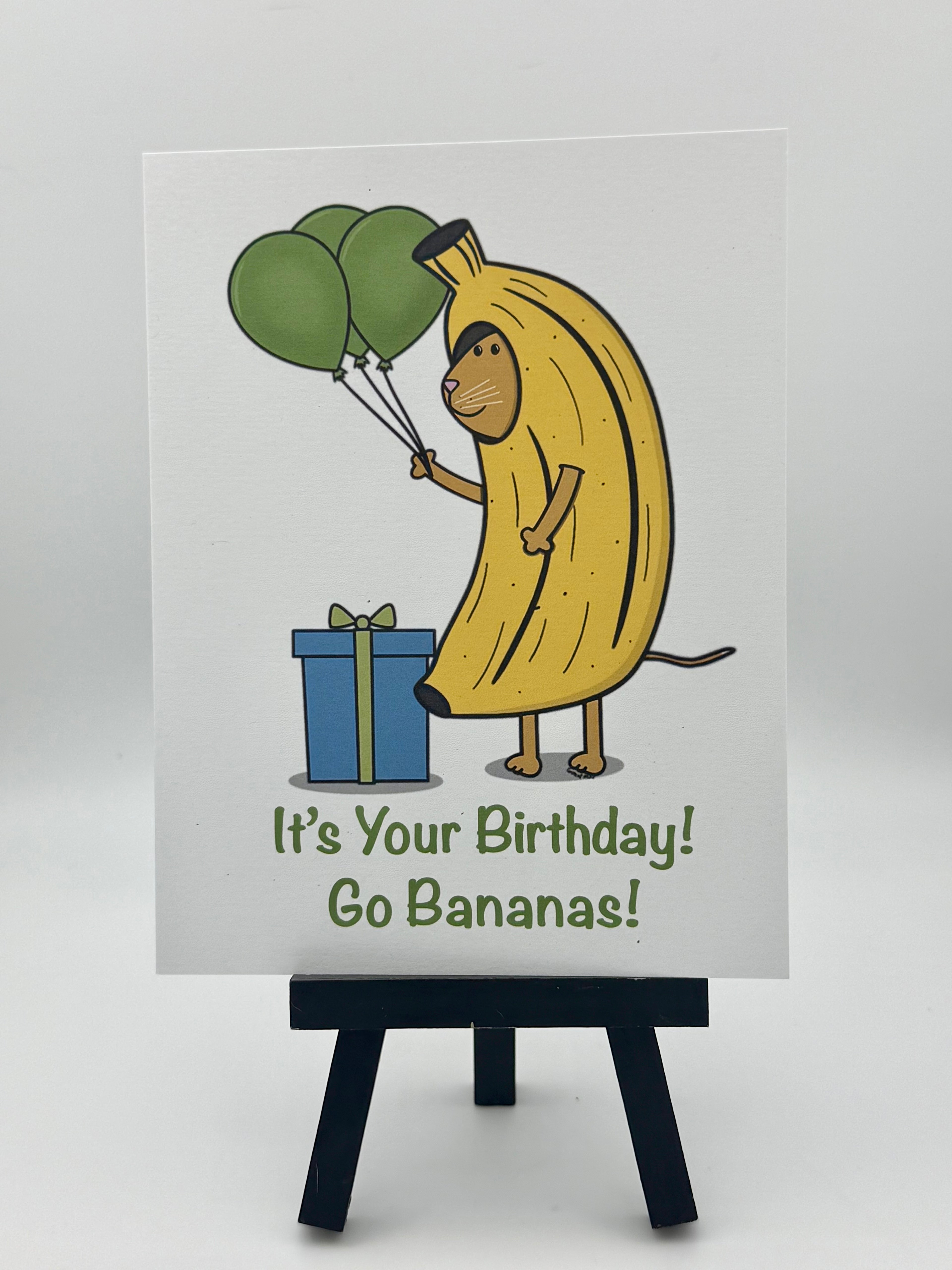 Bananas Cat Birthday Card
