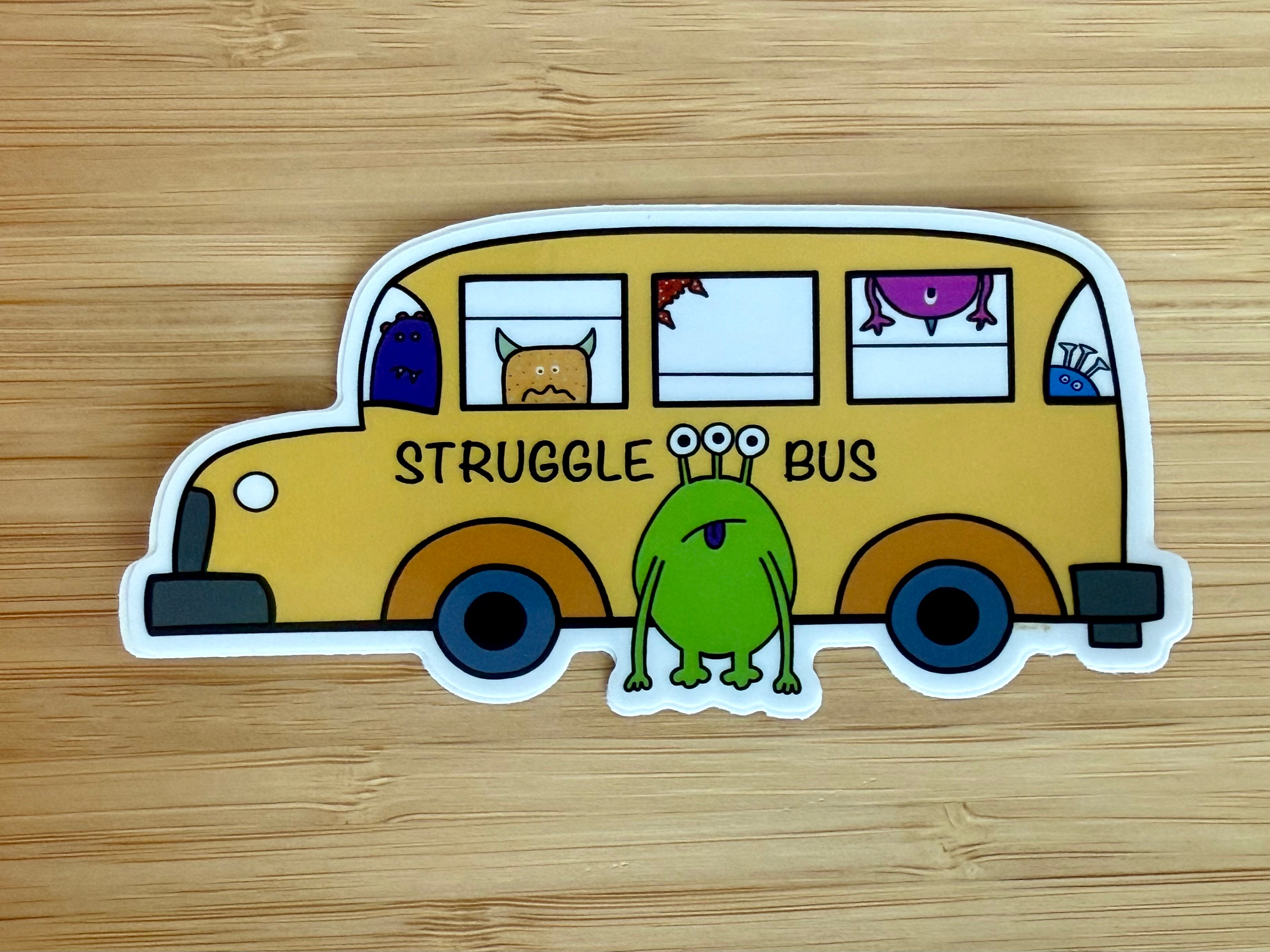 Struggle bus sticker