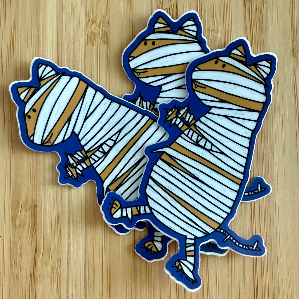 Mummy cat sticker
