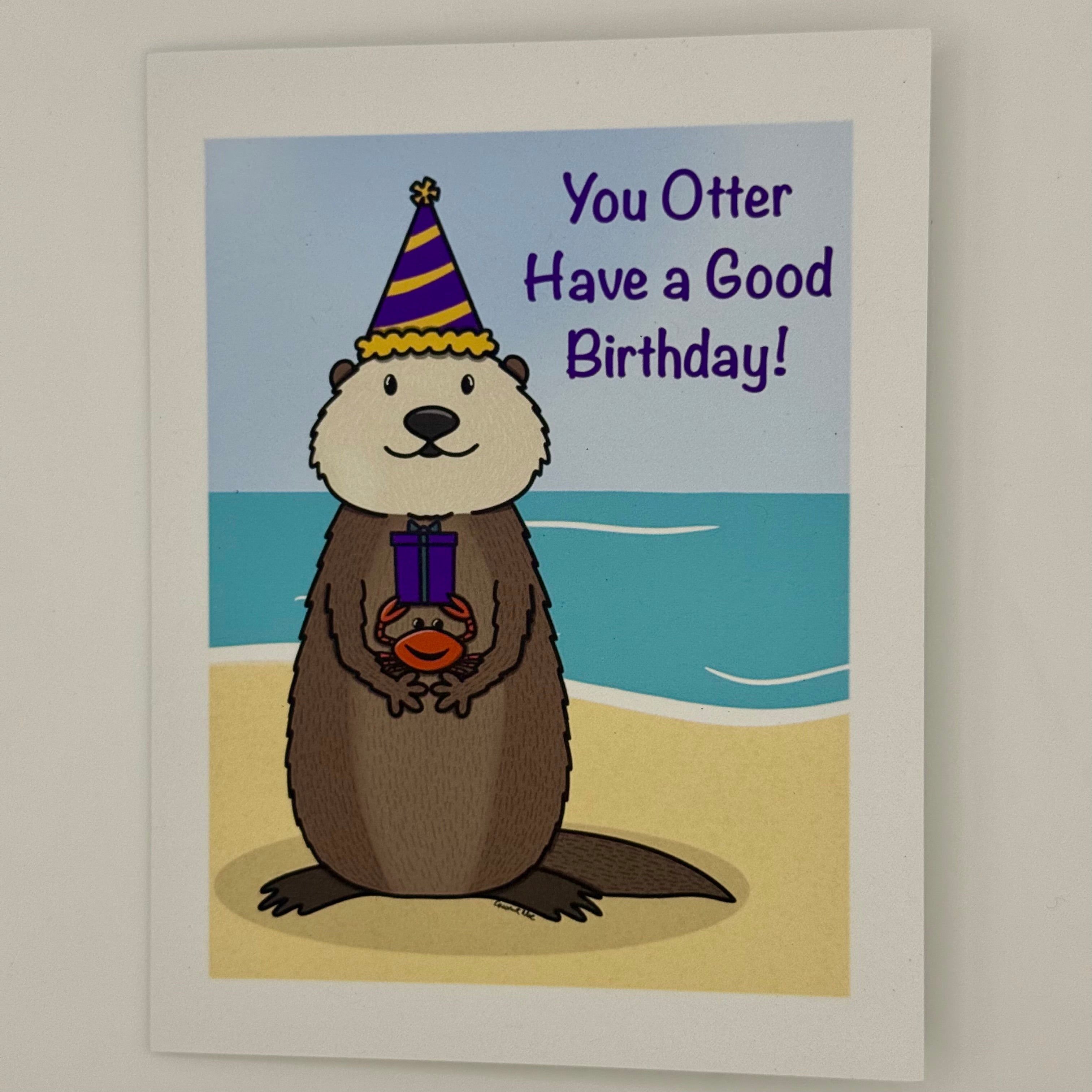 Otter Birthday Card