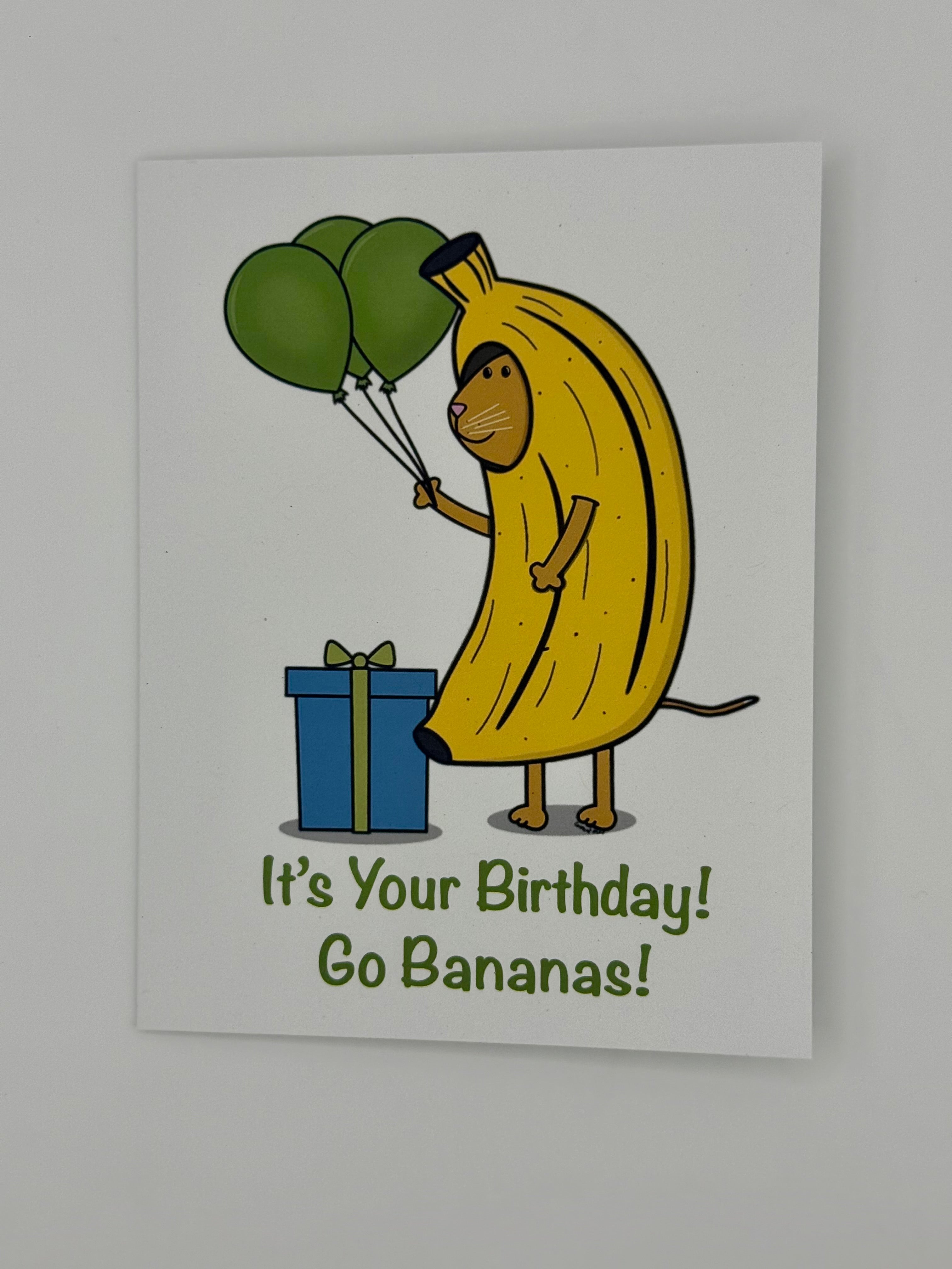 Bananas Cat Birthday Card