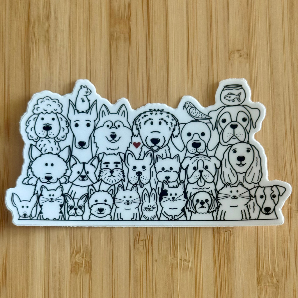 Cats & Dogs Group Sticker