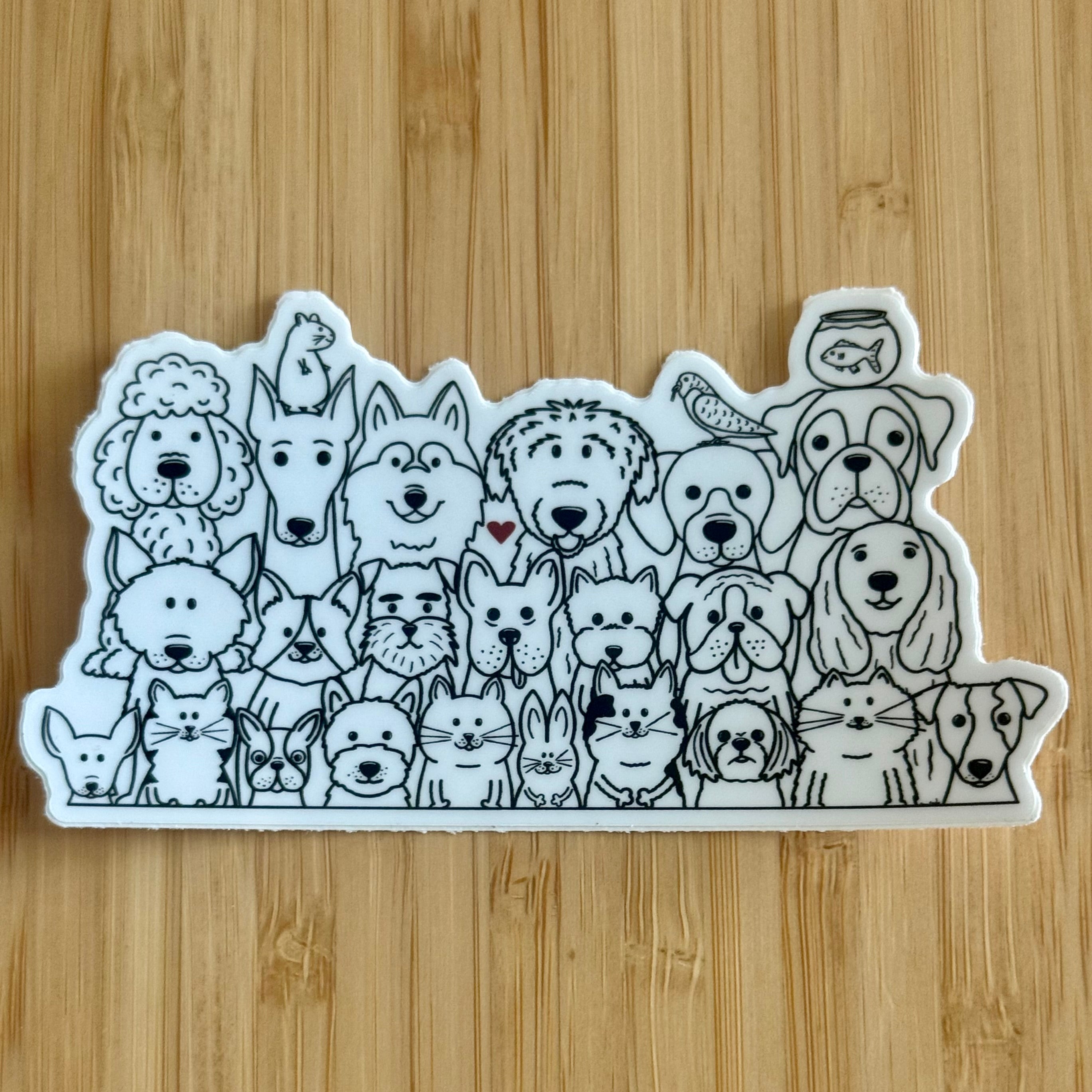 Cats & Dogs Group Sticker