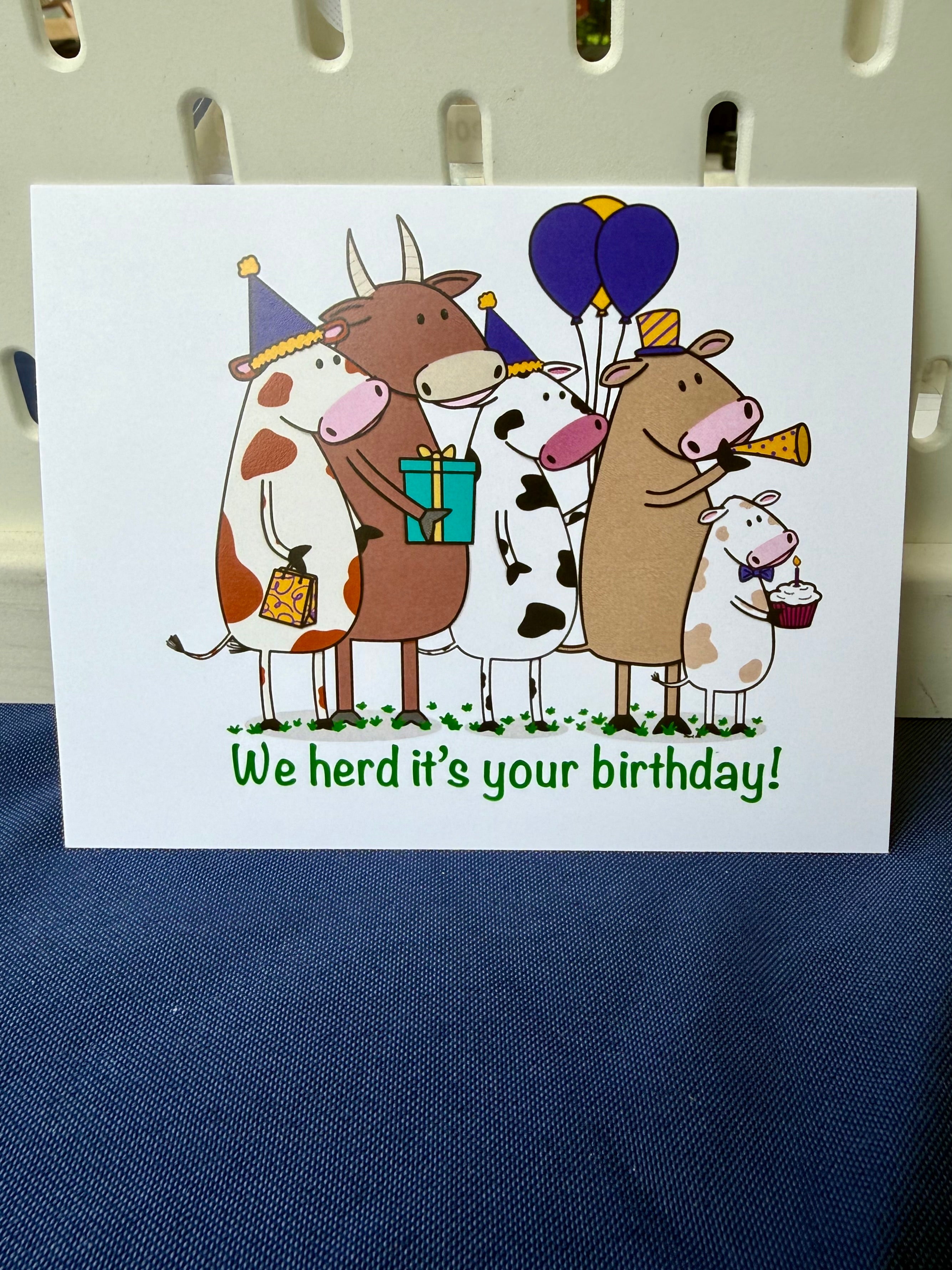 Party Cows Birthday Card