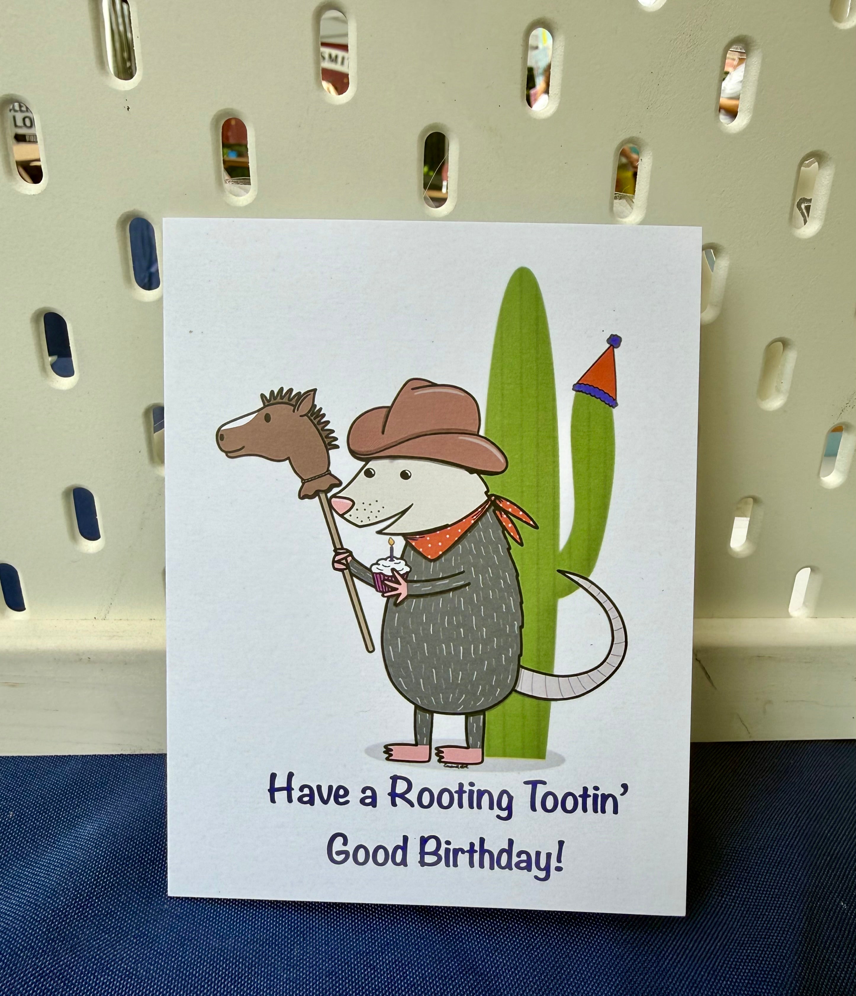 Rootin’ Tootin’ Opossum Card