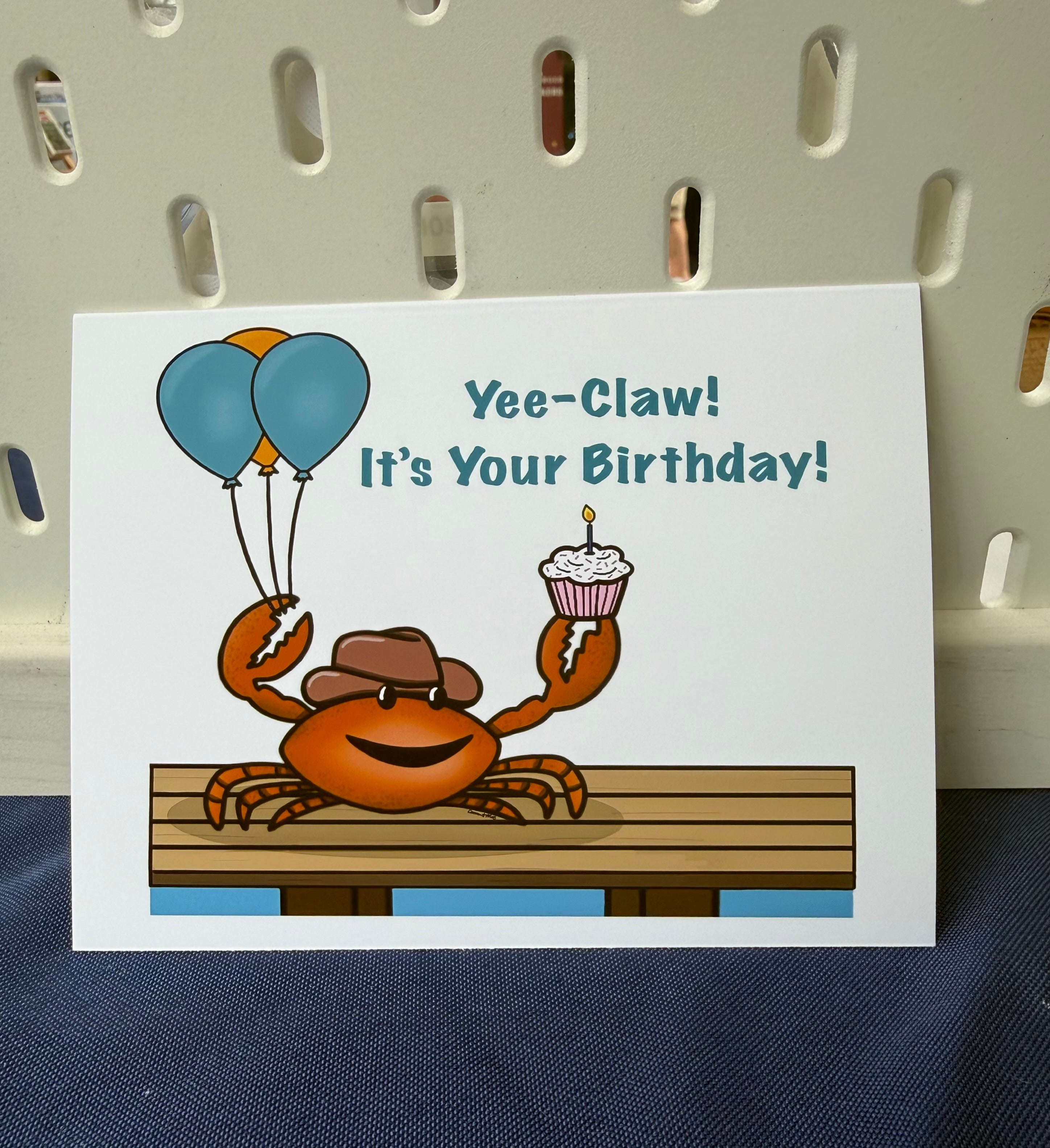 Cowboy Crab Birthday Card