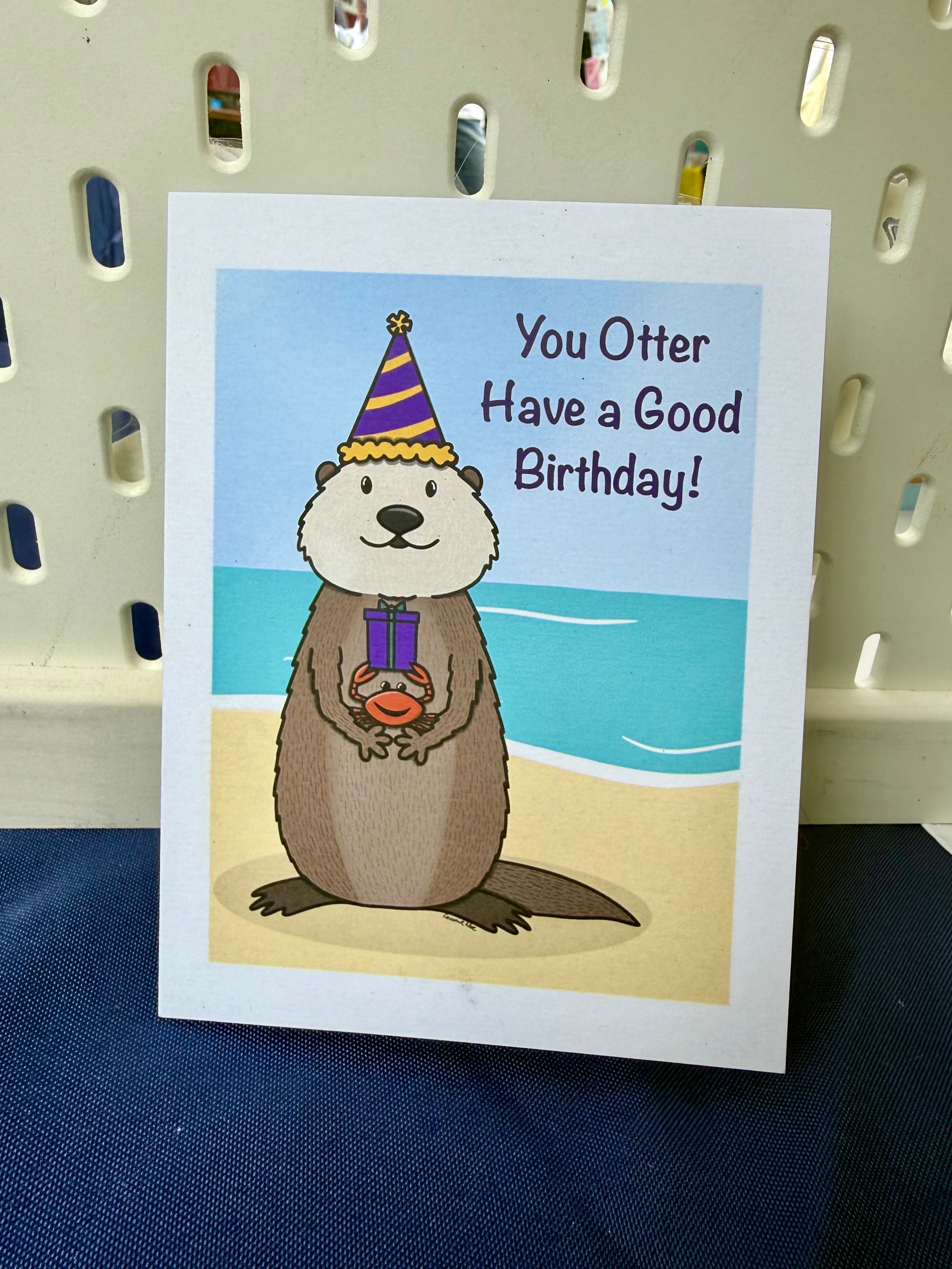 Otter Birthday Card