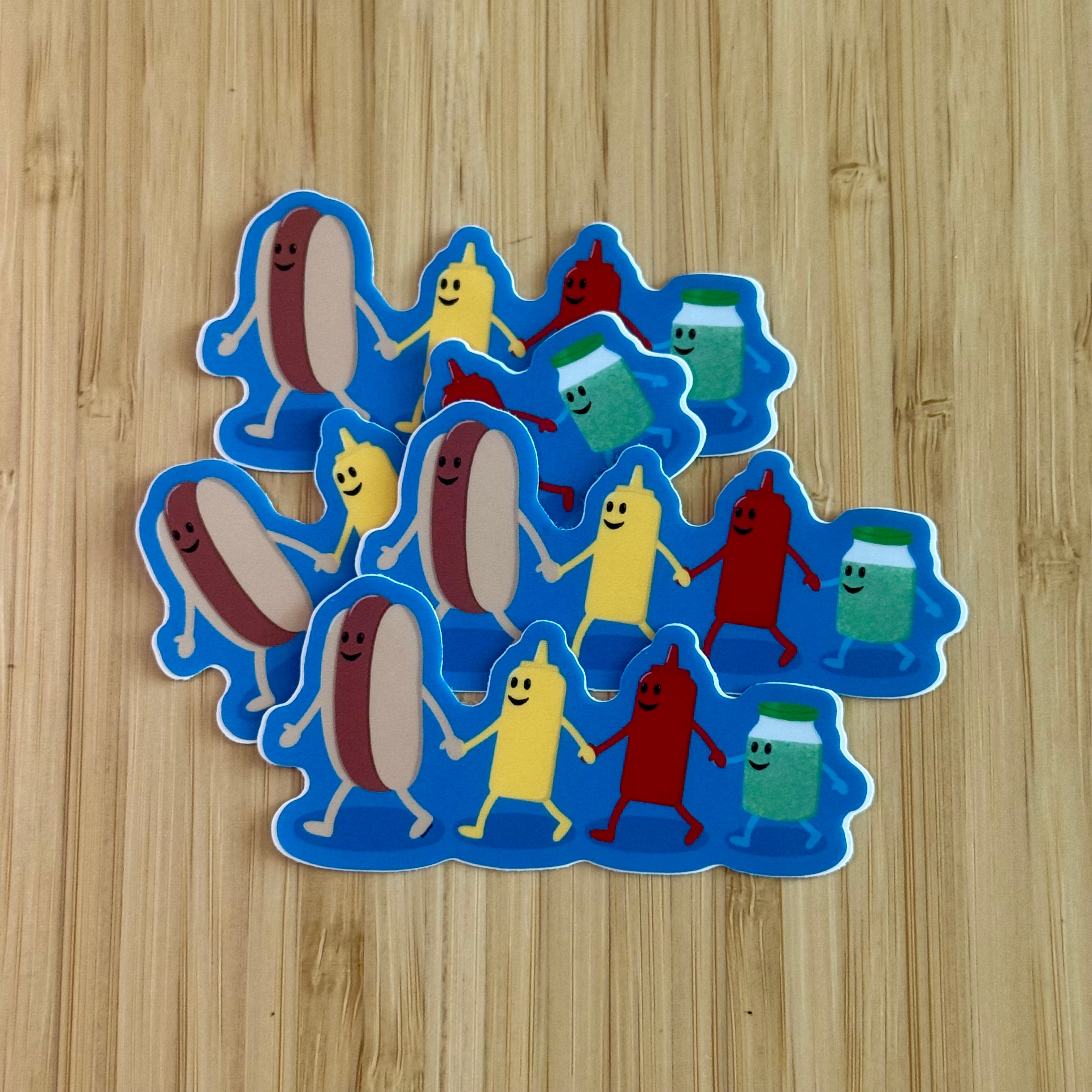 Hot Dogs and Friends Sticker