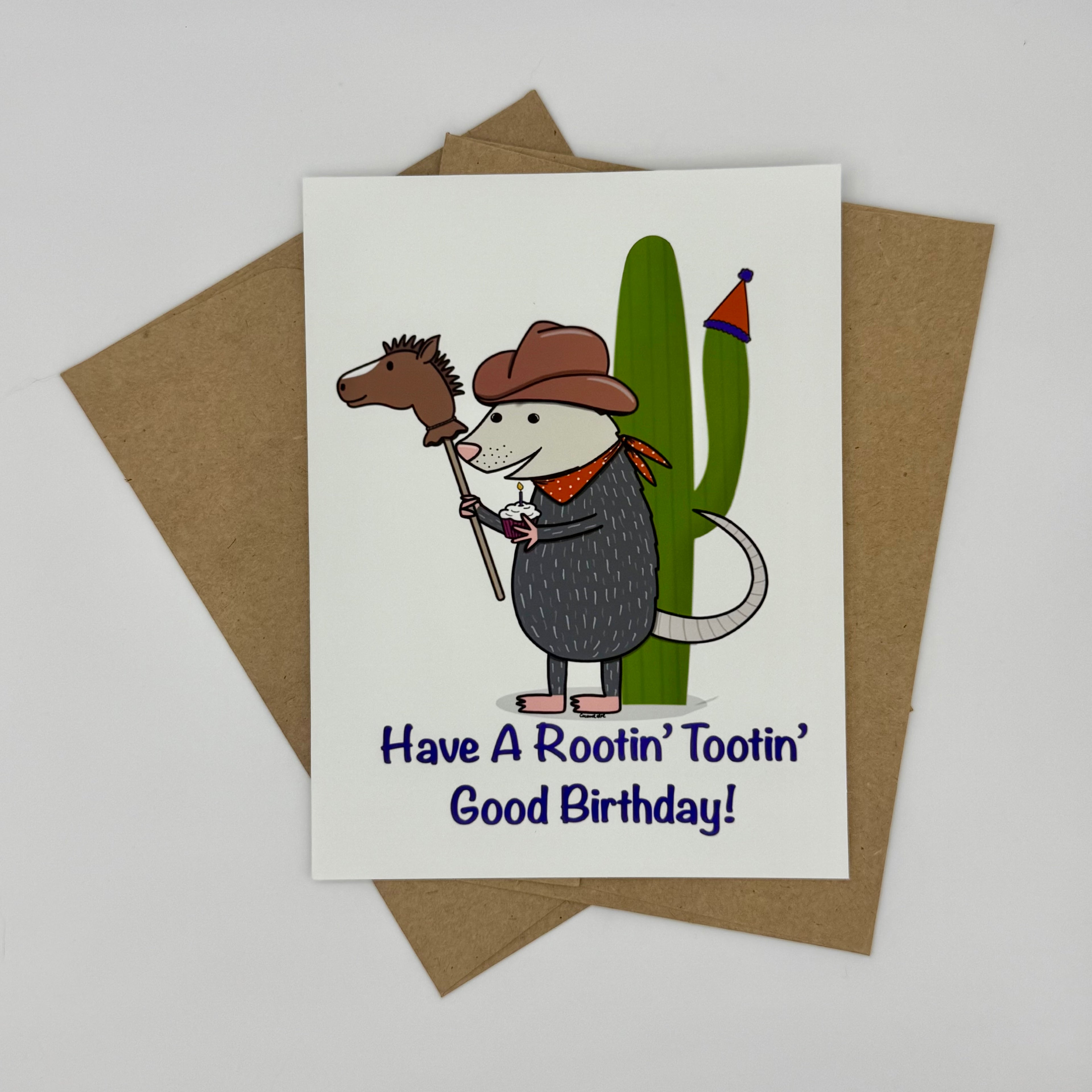 Rootin’ Tootin’ Opossum Card