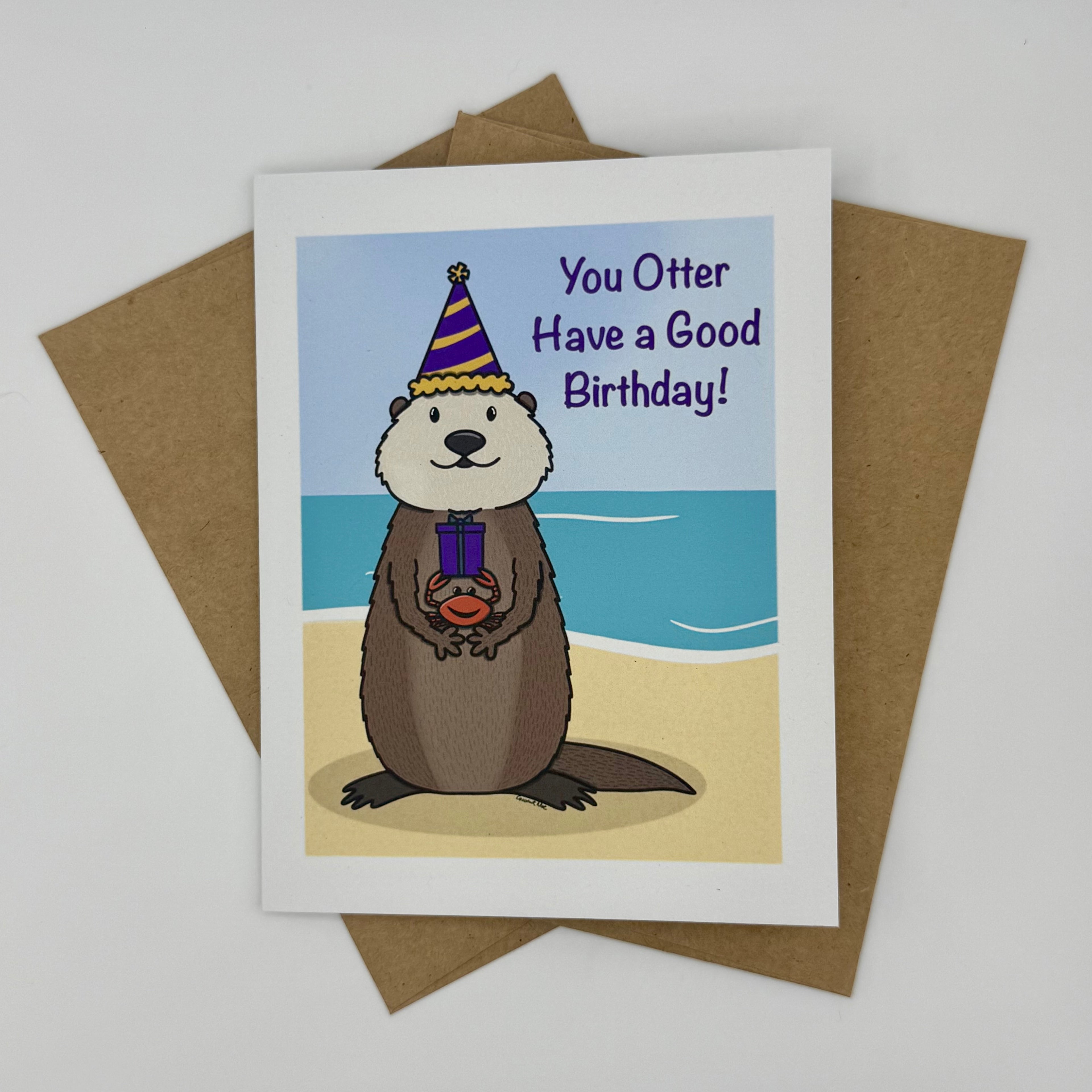 Otter Birthday Card