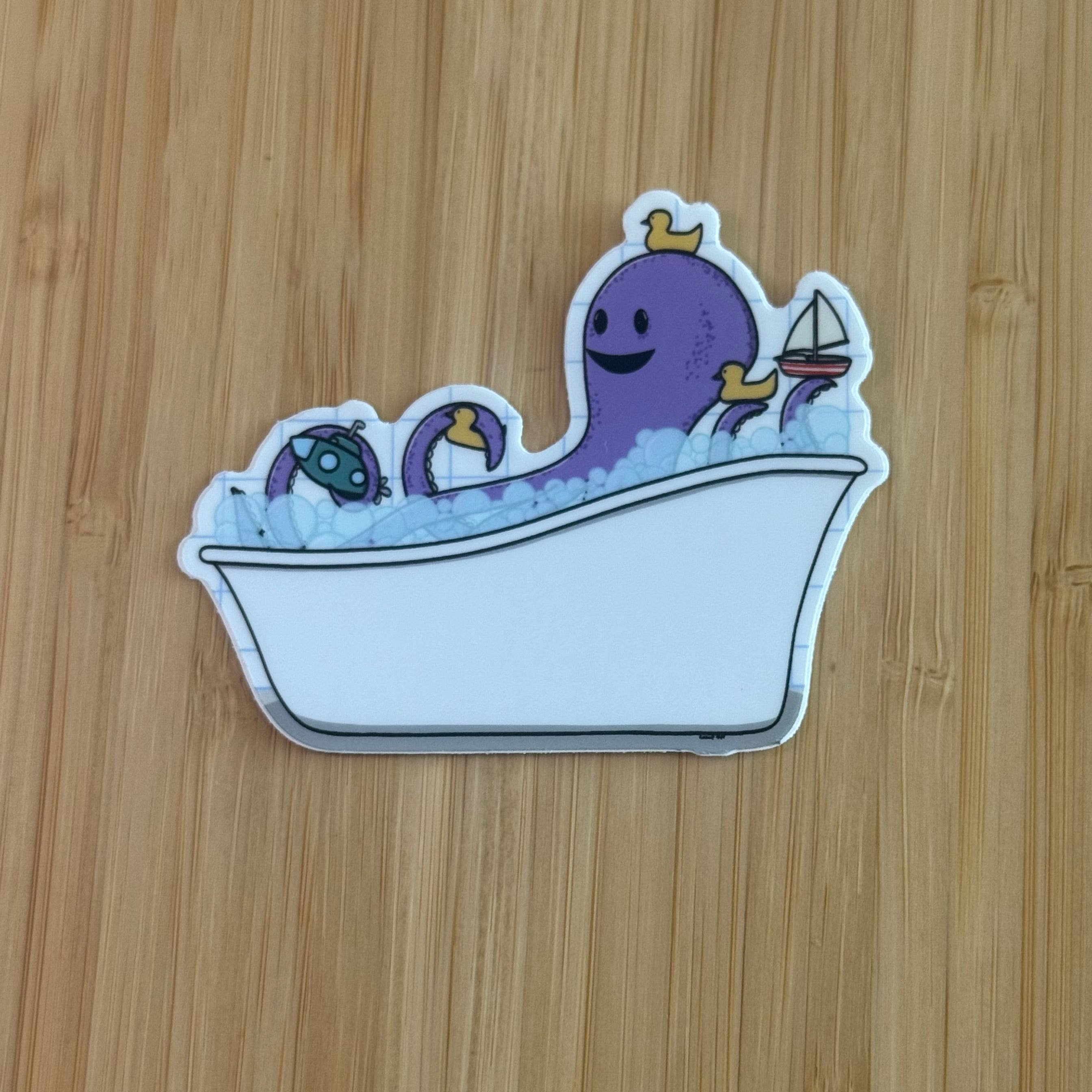 Bath time Octopus Sticker