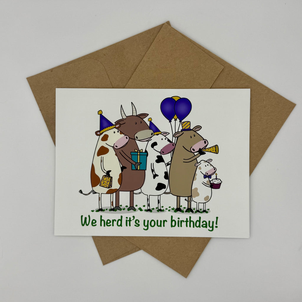 Party Cows Birthday Card
