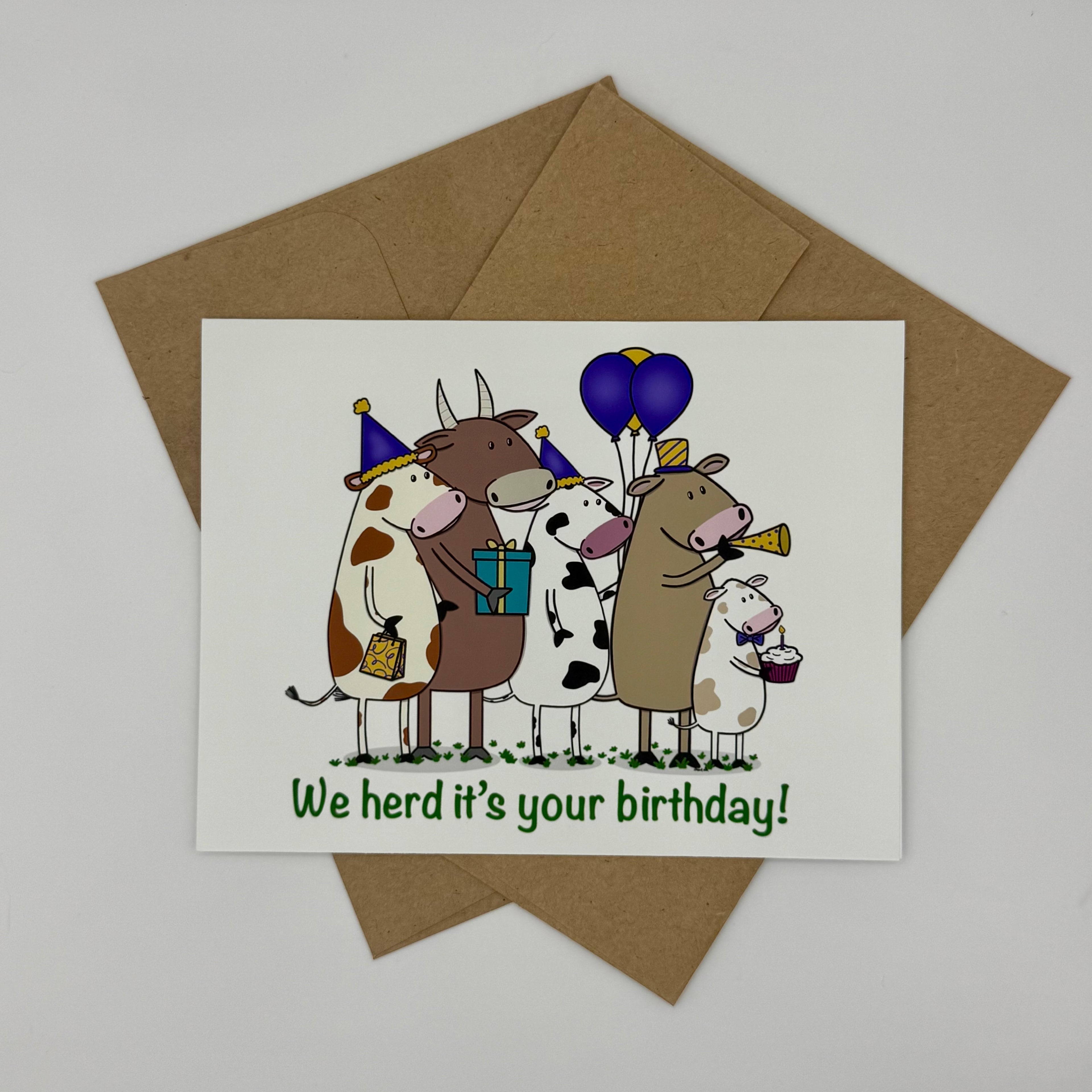 Party Cows Birthday Card