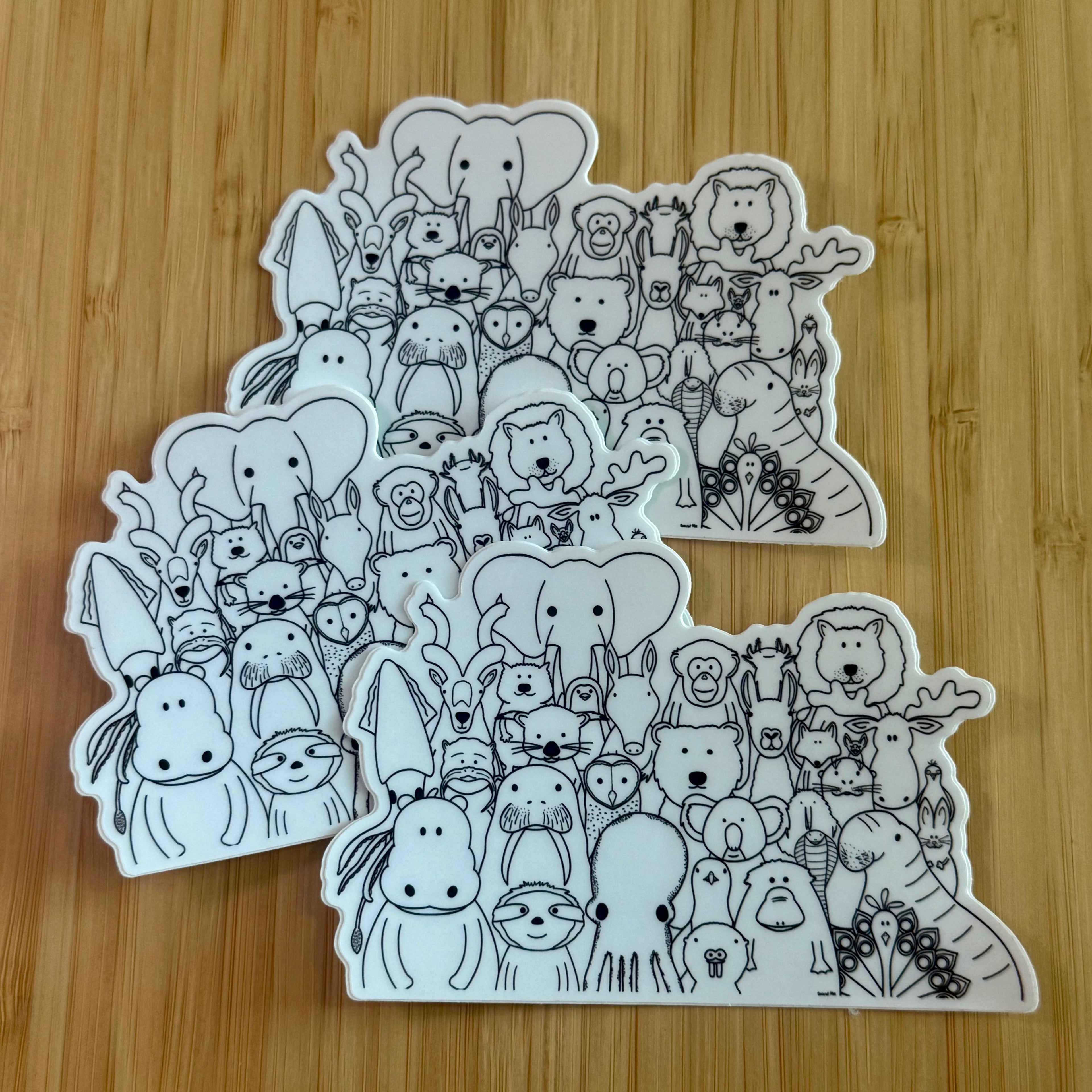Wild Animal Group Sticker