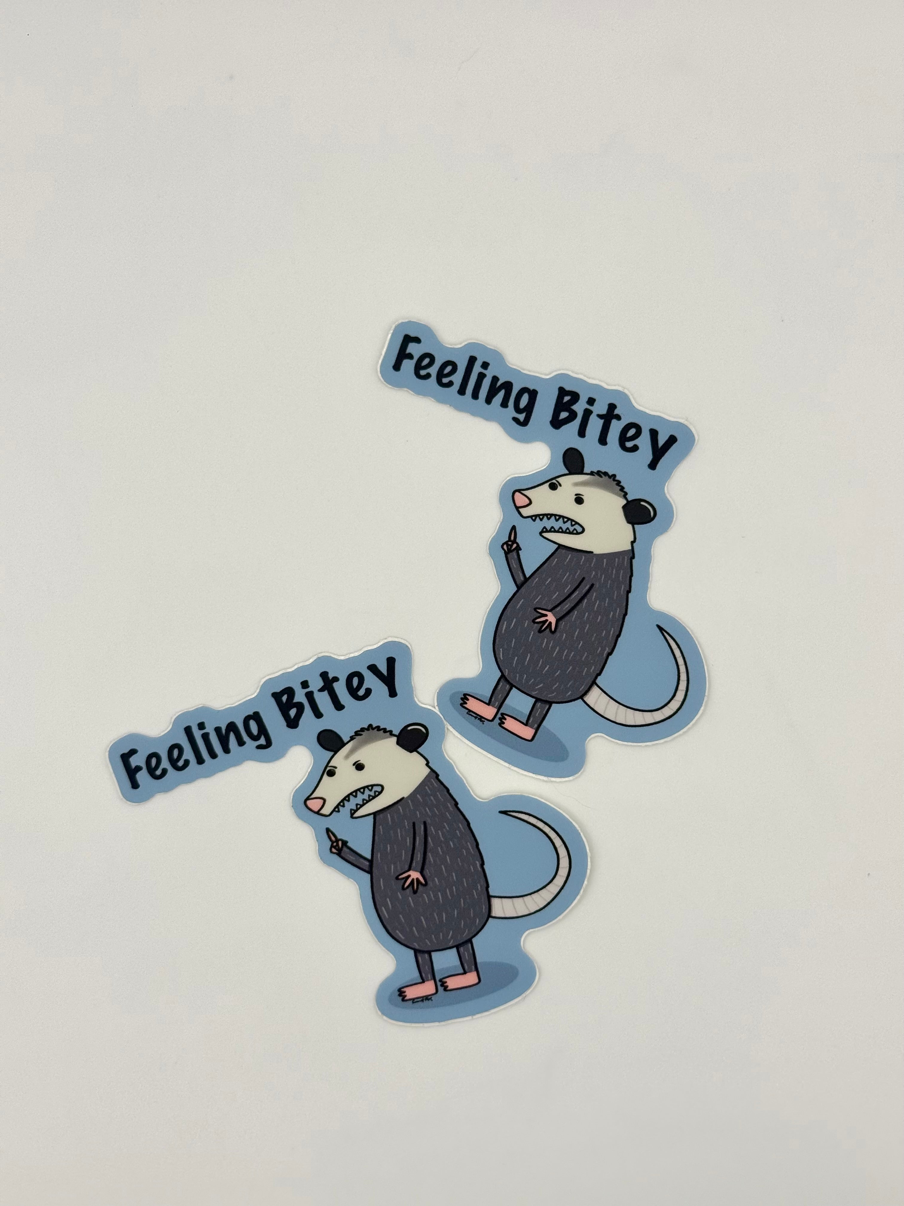 Feeling Bitey Opossum Sticker