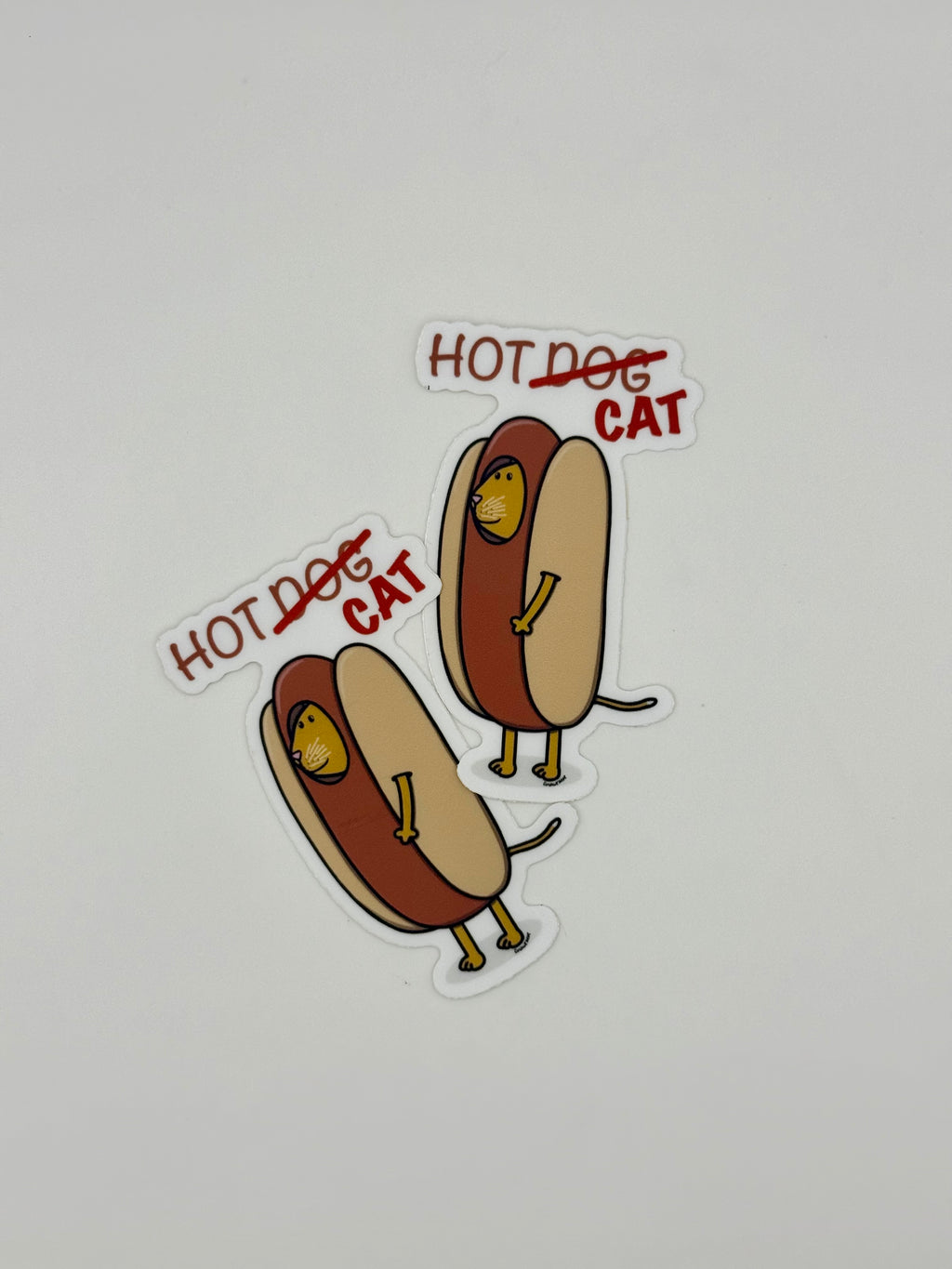 Hot Dog Cat Sticker