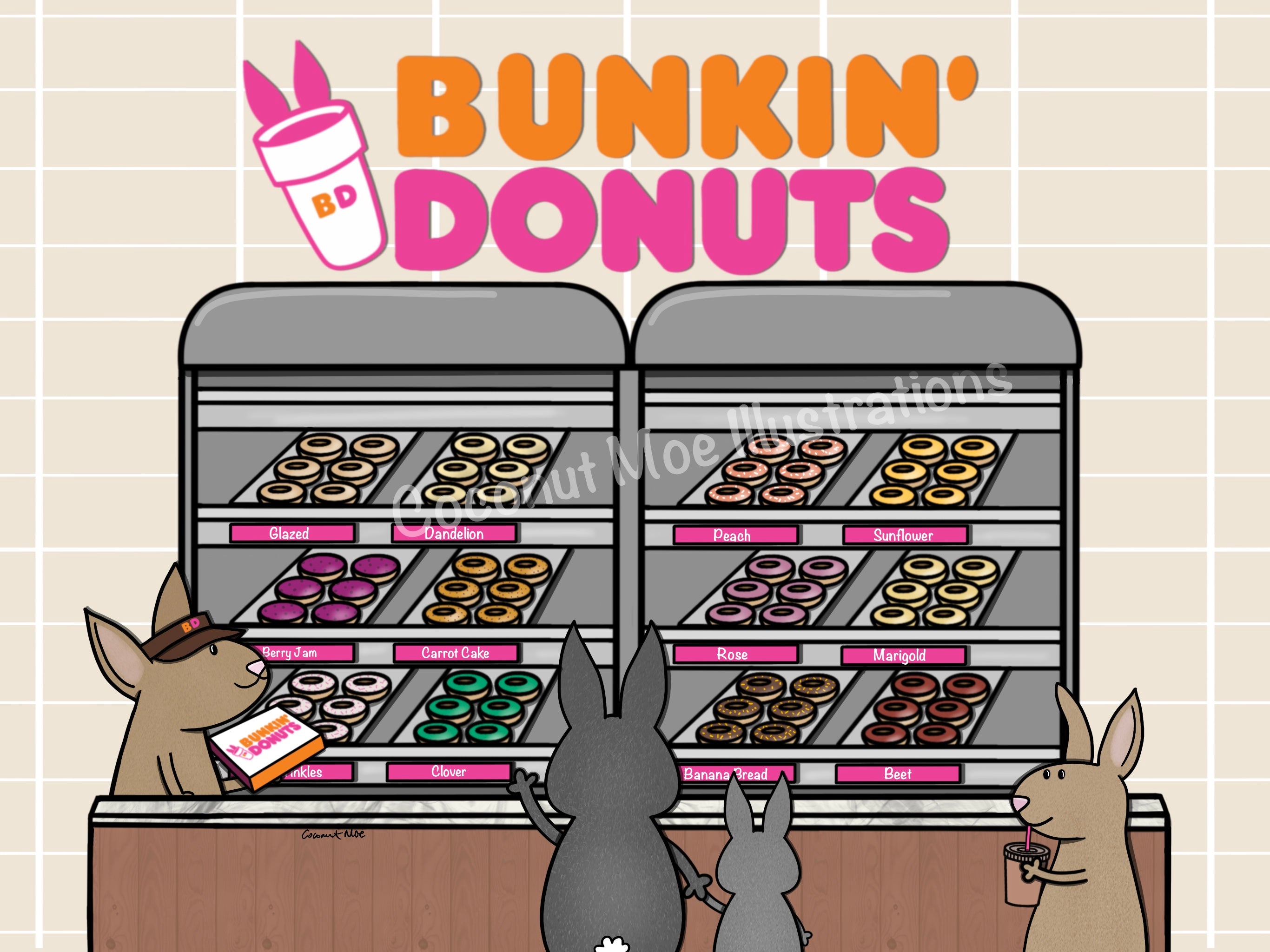 Mini Matted Bunkins Print