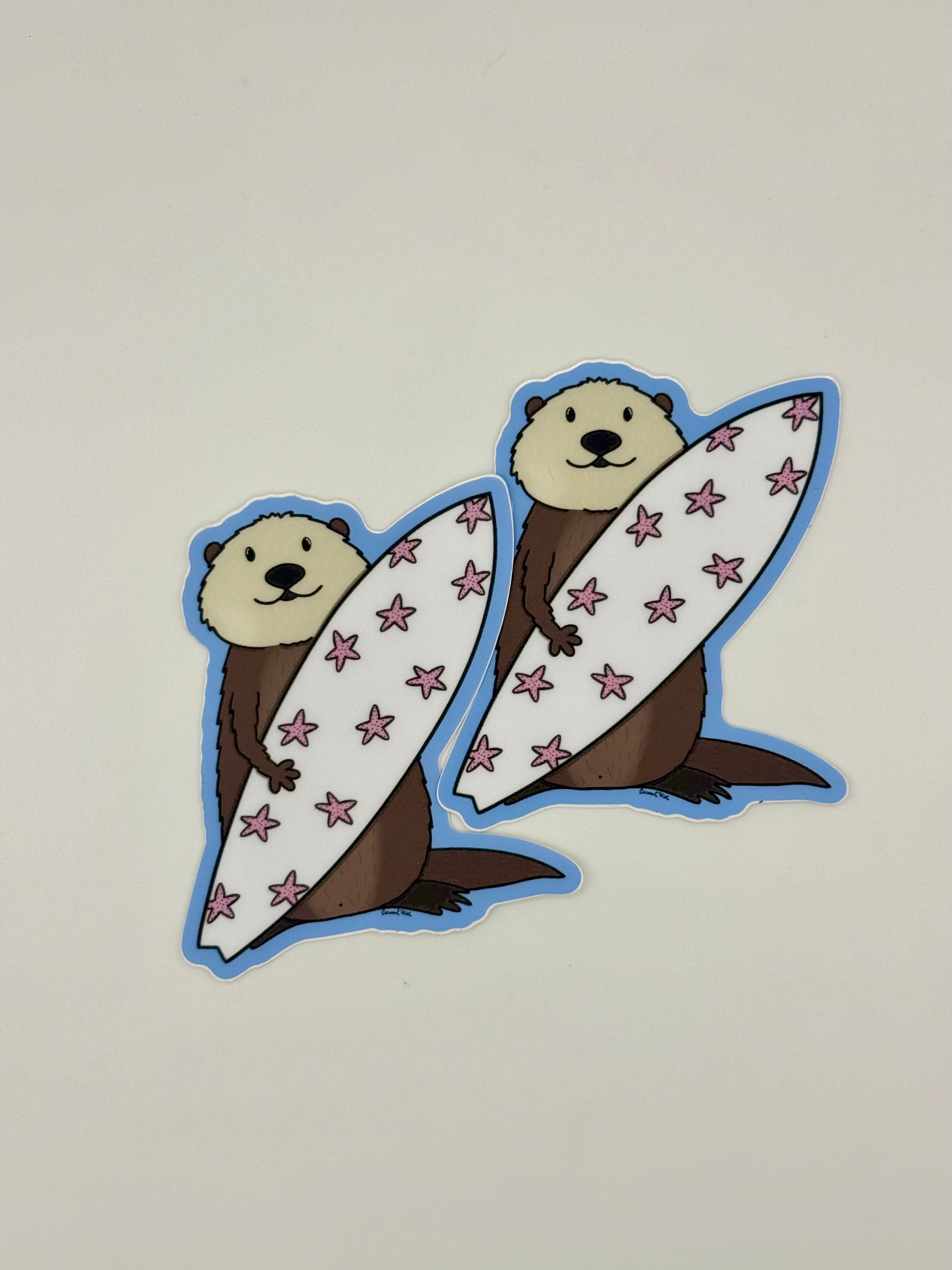 Surfing Otter sticker